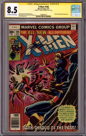 The X-Men Vol 1 106 CGC 8.5 (VF+) (1977) Signed x1 Cover Chris Claremont