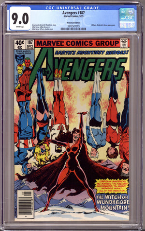 The Avengers Vol 1 187 CGC 9.0 (VF/NM) (1979) Newsstand