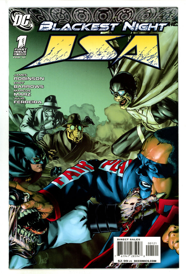 Blackest Night: JSA 1 Mid Grade (2010) Ha Incentive Variant