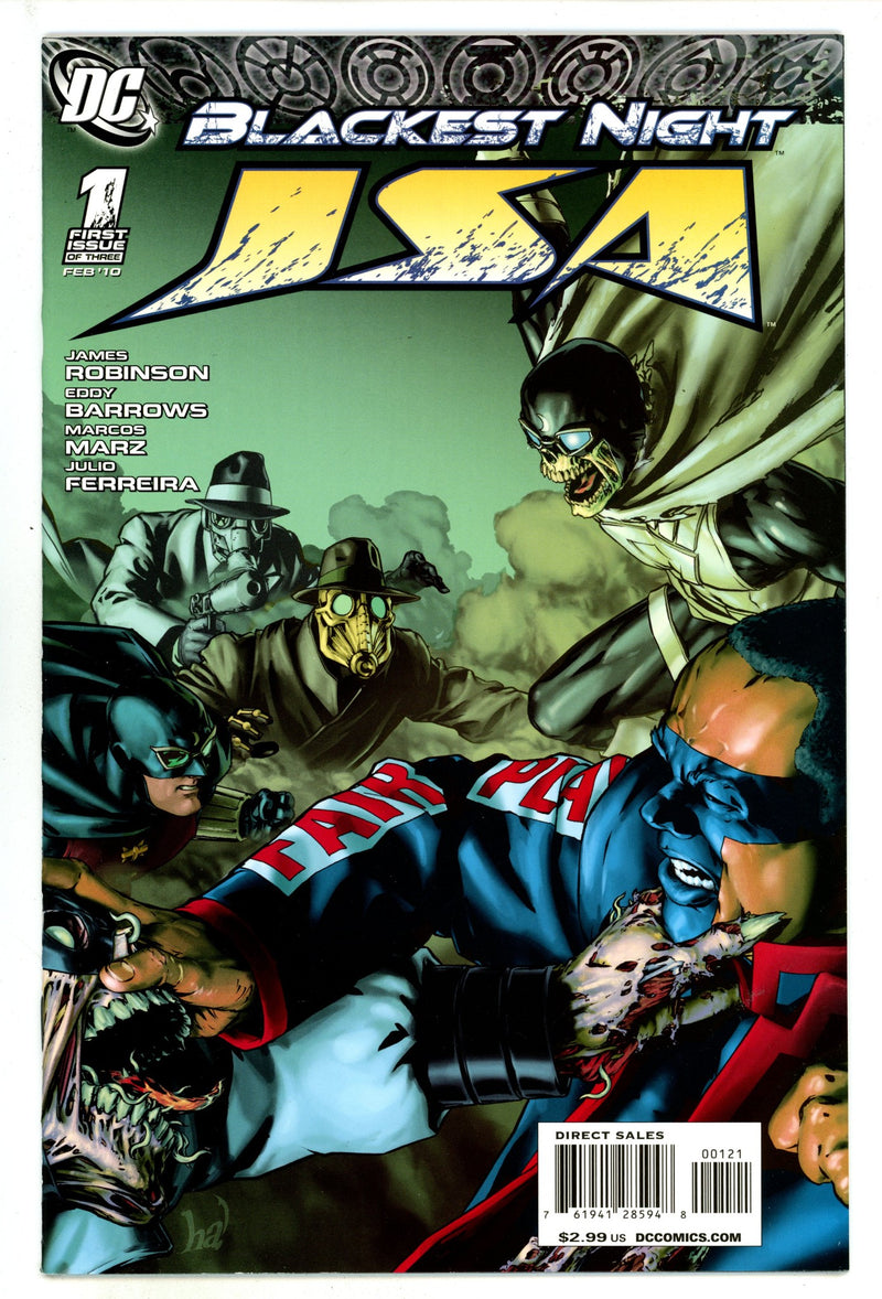 Blackest Night: JSA 1 Mid Grade (2010) Ha Incentive Variant 