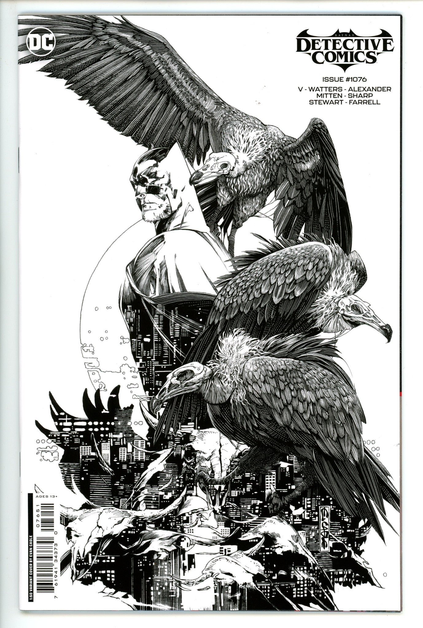 Detective Comics Vol 3 1076 Cagle B&W Incentive Variant NM- (2023)