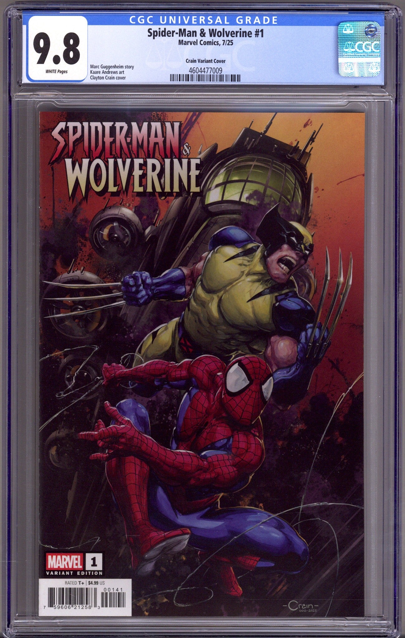 Spider-Man & Wolverine 1 CGC 9.8 (NM/M) (2025) Crain Variant 