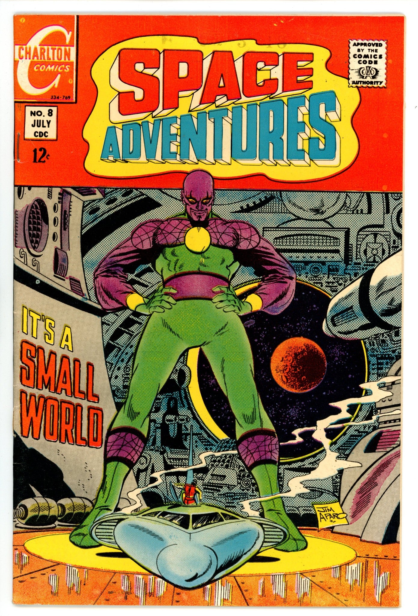 Space Adventures Vol 3 8 FN/VF (7.0) Apparent, Bottom Staple Detached (1969) 