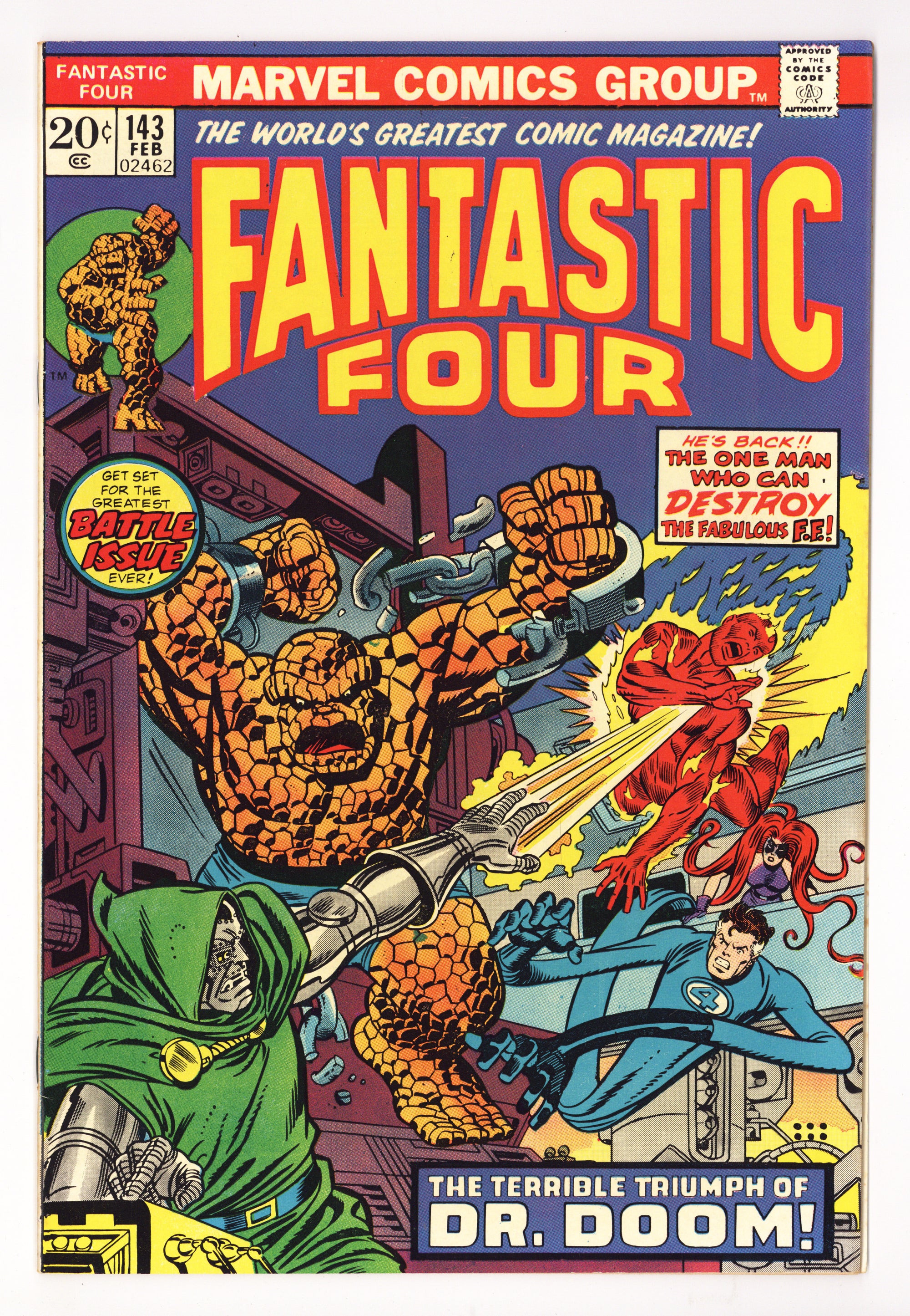 Fantastic Four Vol 1 143  FN (6.0)   (1974)        