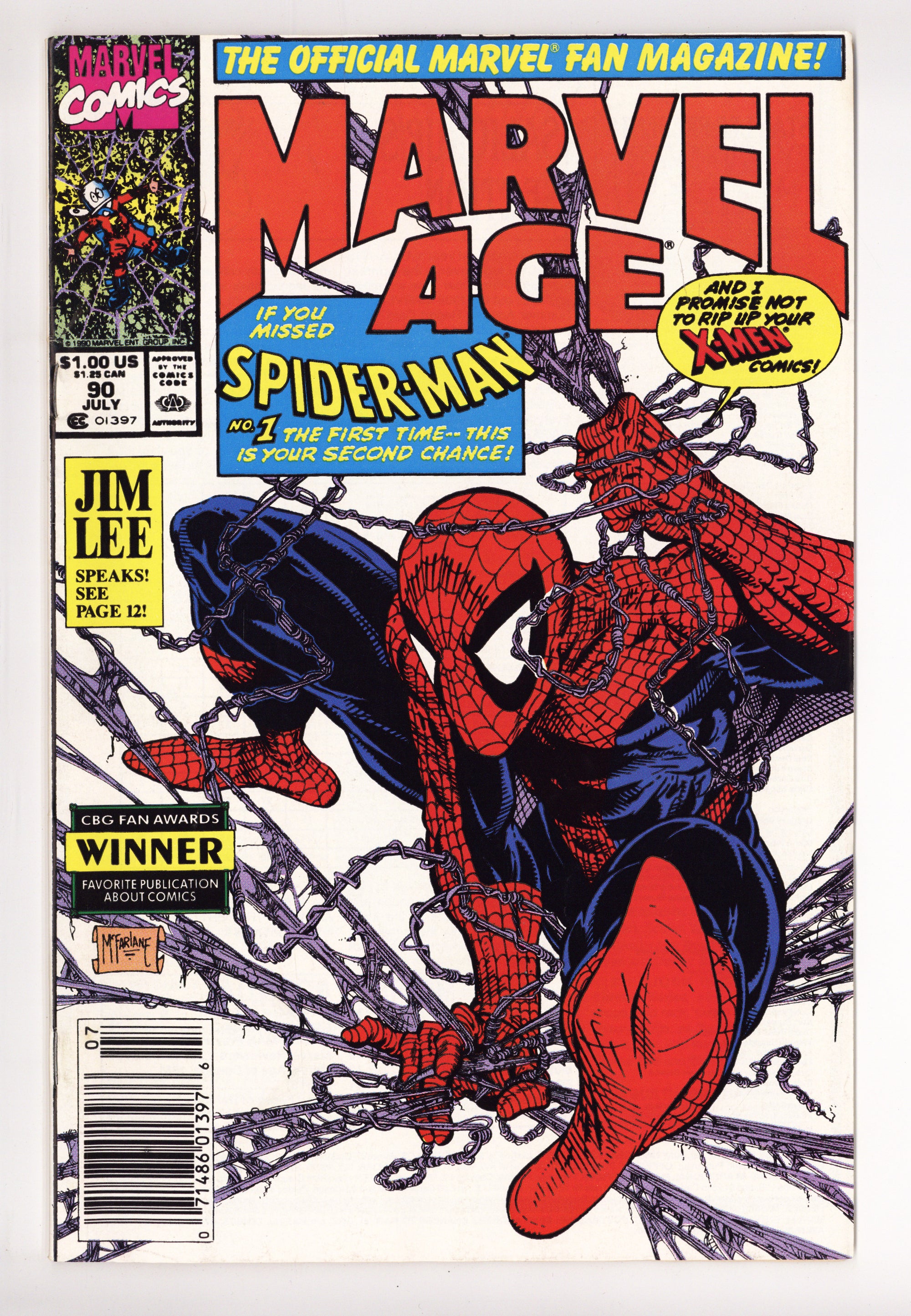 Marvel Age 90 FN/VF (7.0) (1990) Newsstand 
