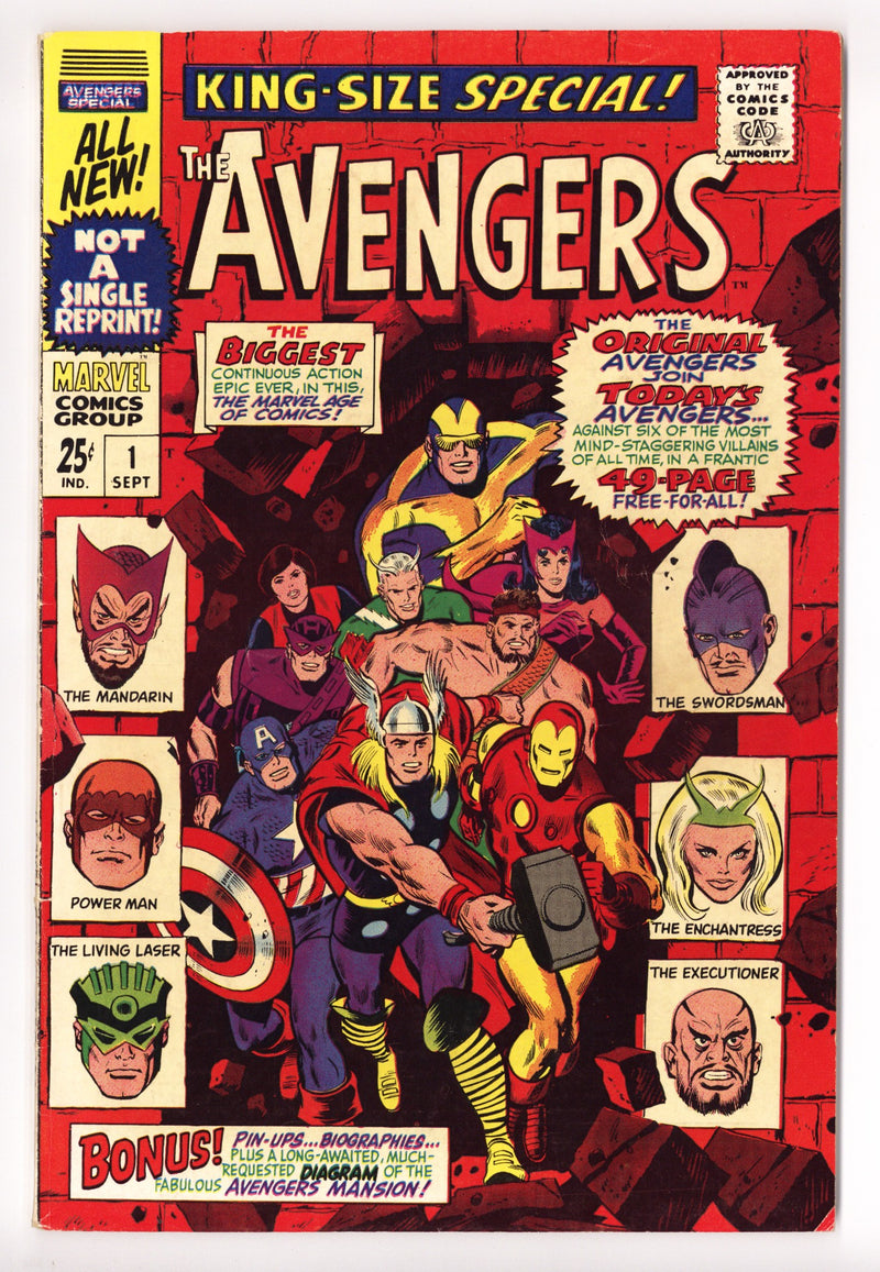 The Avengers Annual Vol 1 1 VG/FN (5.0) (1967) 