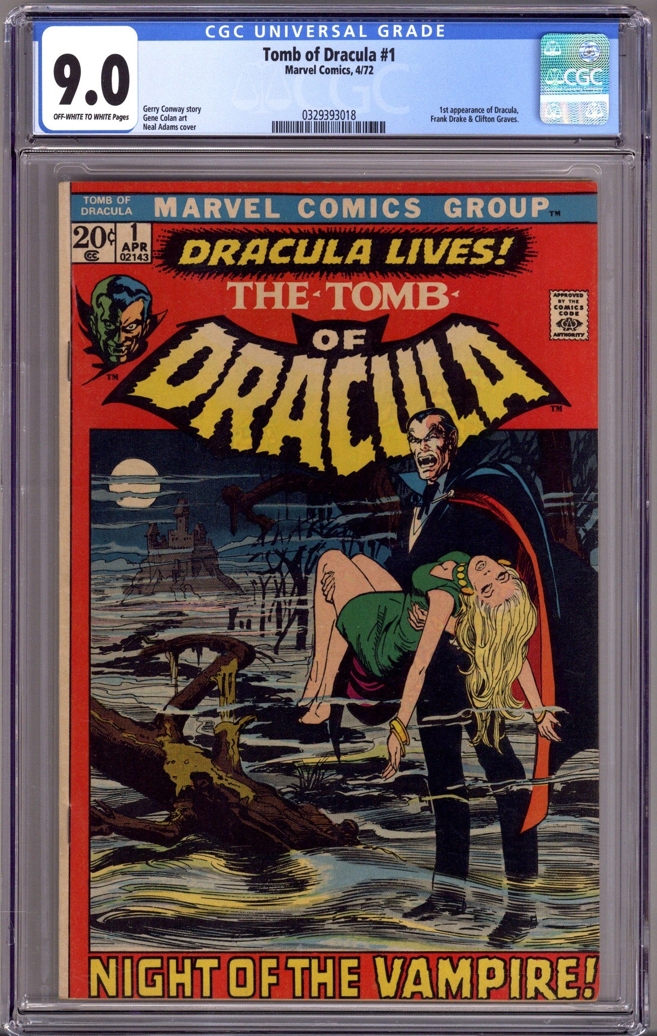 Tomb of Dracula Vol 1 1 CGC 9.0 (VF/NM) (1972) 