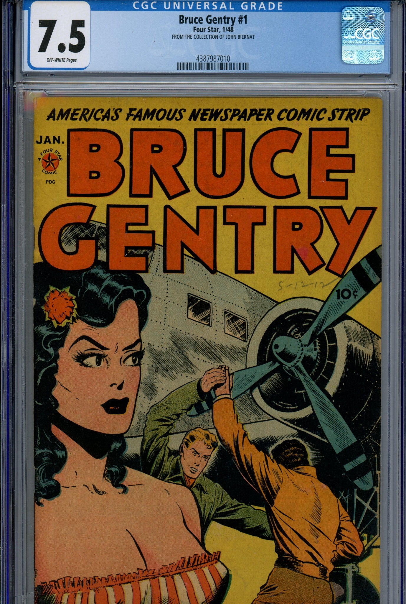 Bruce Gentry Comics 1 CGC 7.5 (VF-) (1948) 