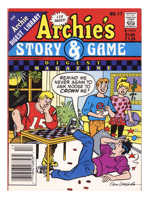 Archie's Story & Game Digest Magazine 17 Mid Grade (1990) Canadian Price Variant