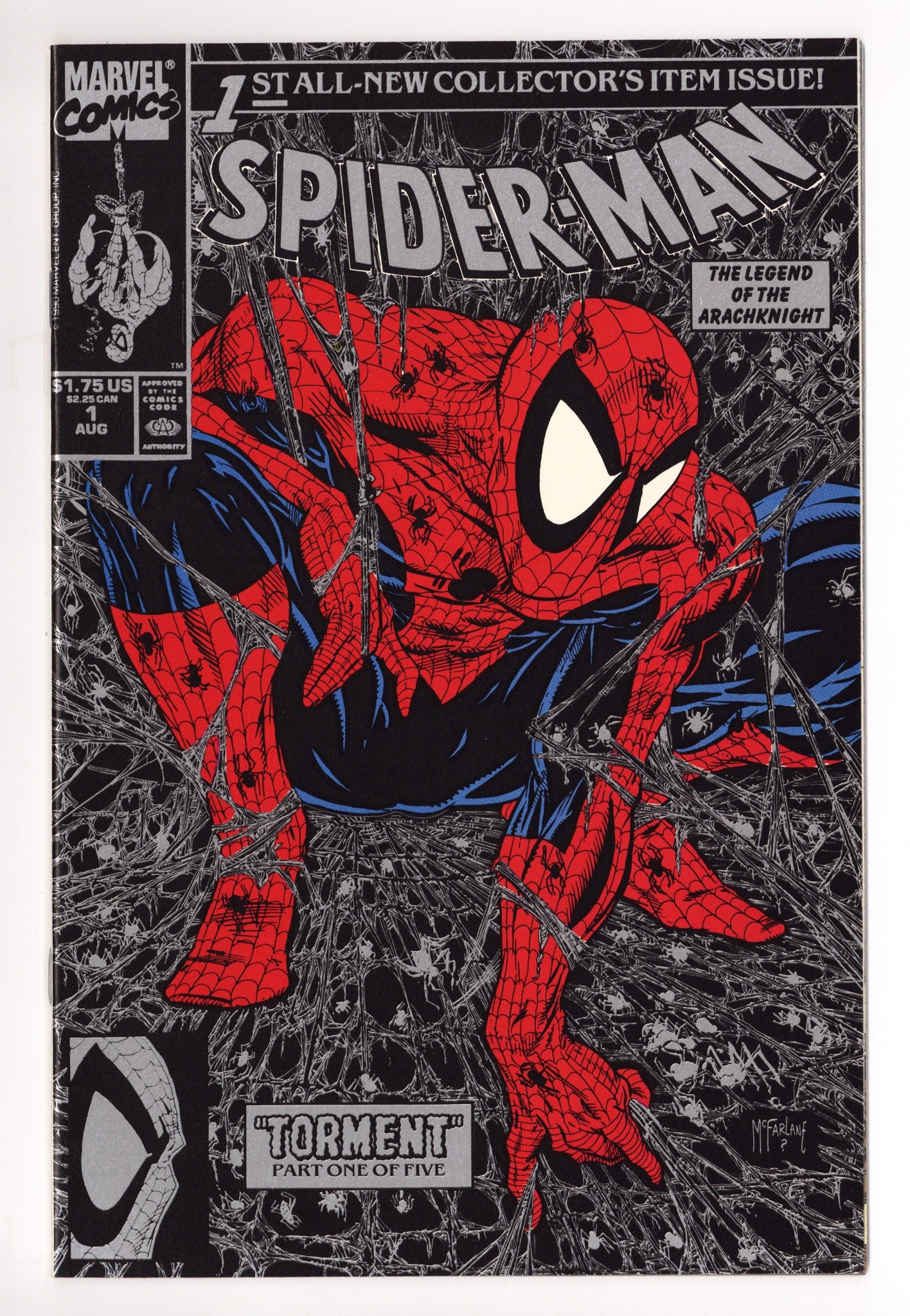 Spider-Man Vol 1 1 NM (9.4) (1990) Silver Variant 
