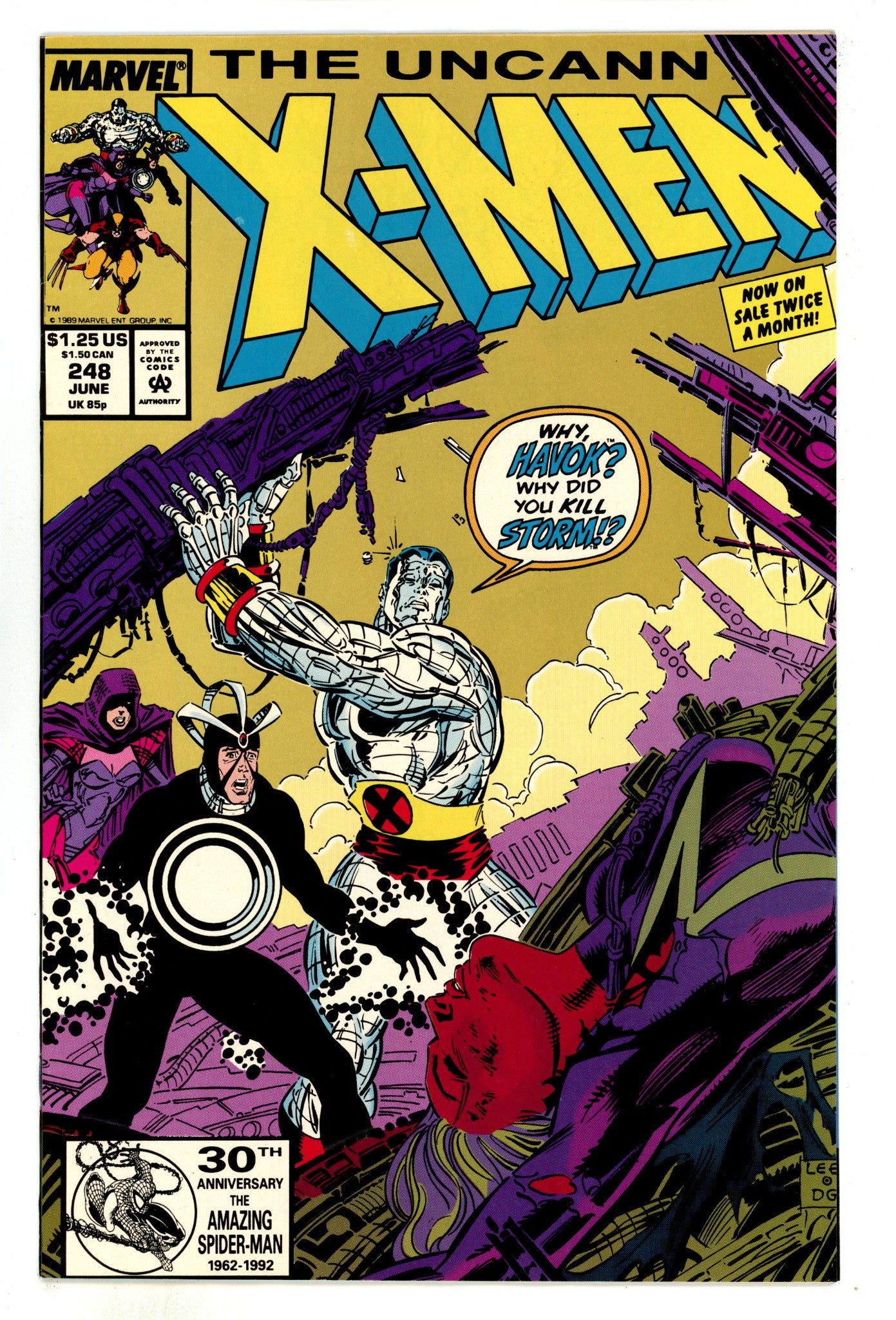The Uncanny X-Men Vol 1 248  VF- (7.5)  (1992)  2nd Print  