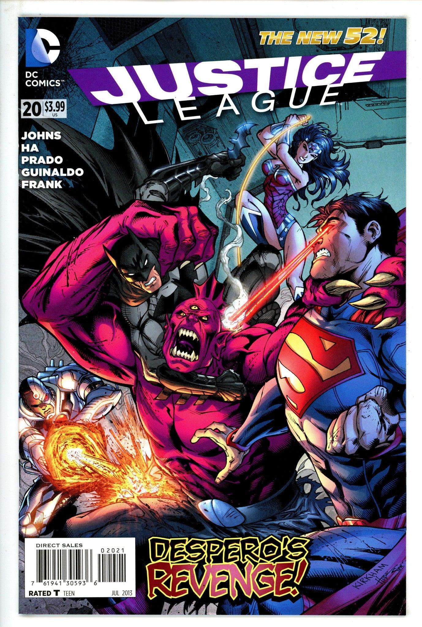 Justice League Vol 1 20High Grade(2013) KirkhamVariant