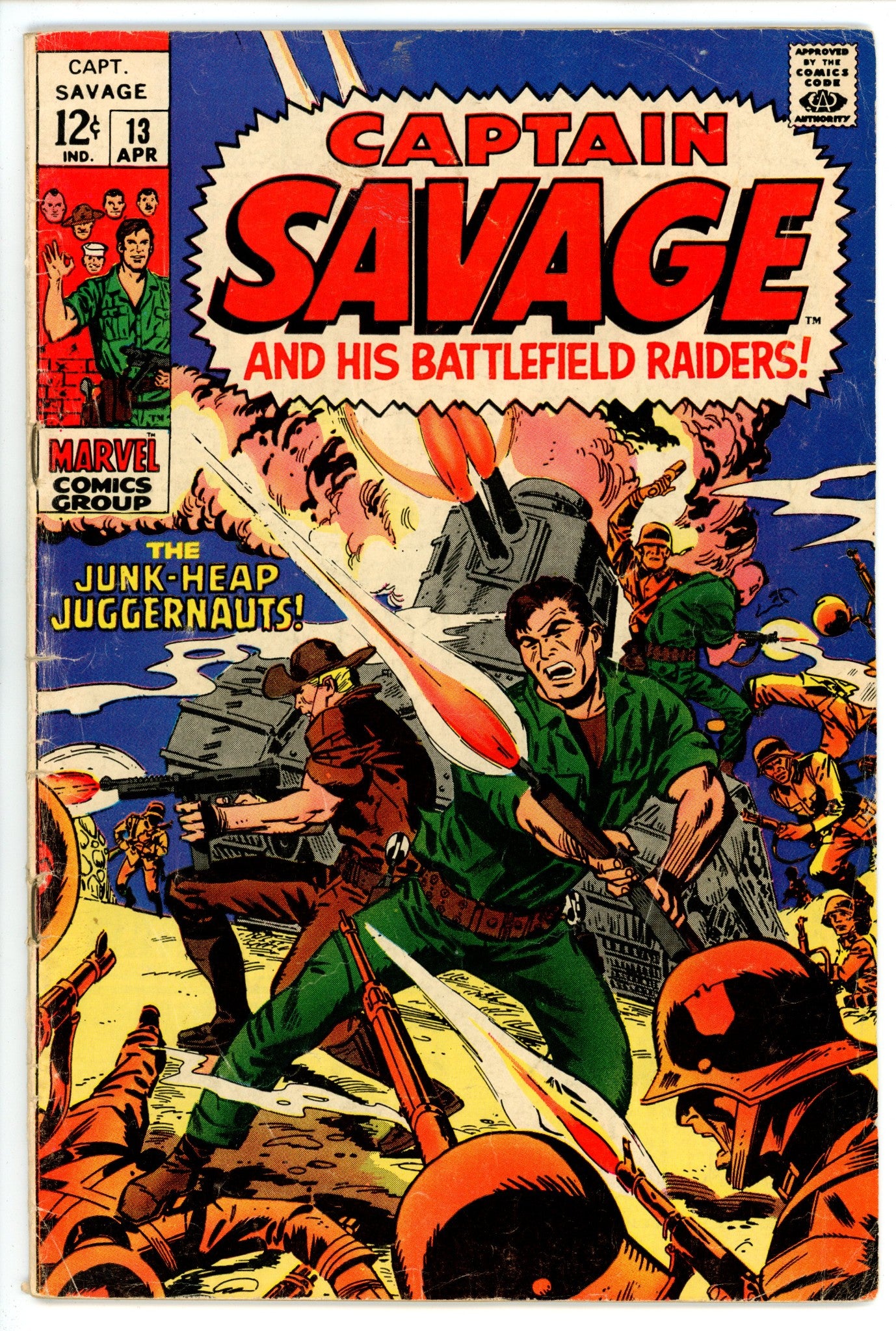 Capt. Savage and His Leatherneck Raiders 13 VG- (3.5) (1969) 