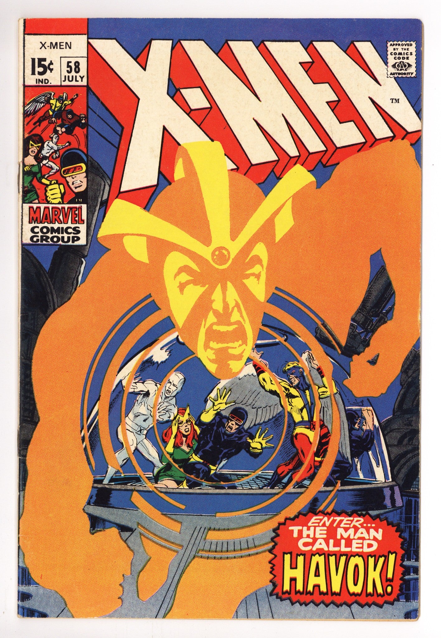 The X-Men Vol 1 58 FN+ (6.5) Colour Touch (1969) 