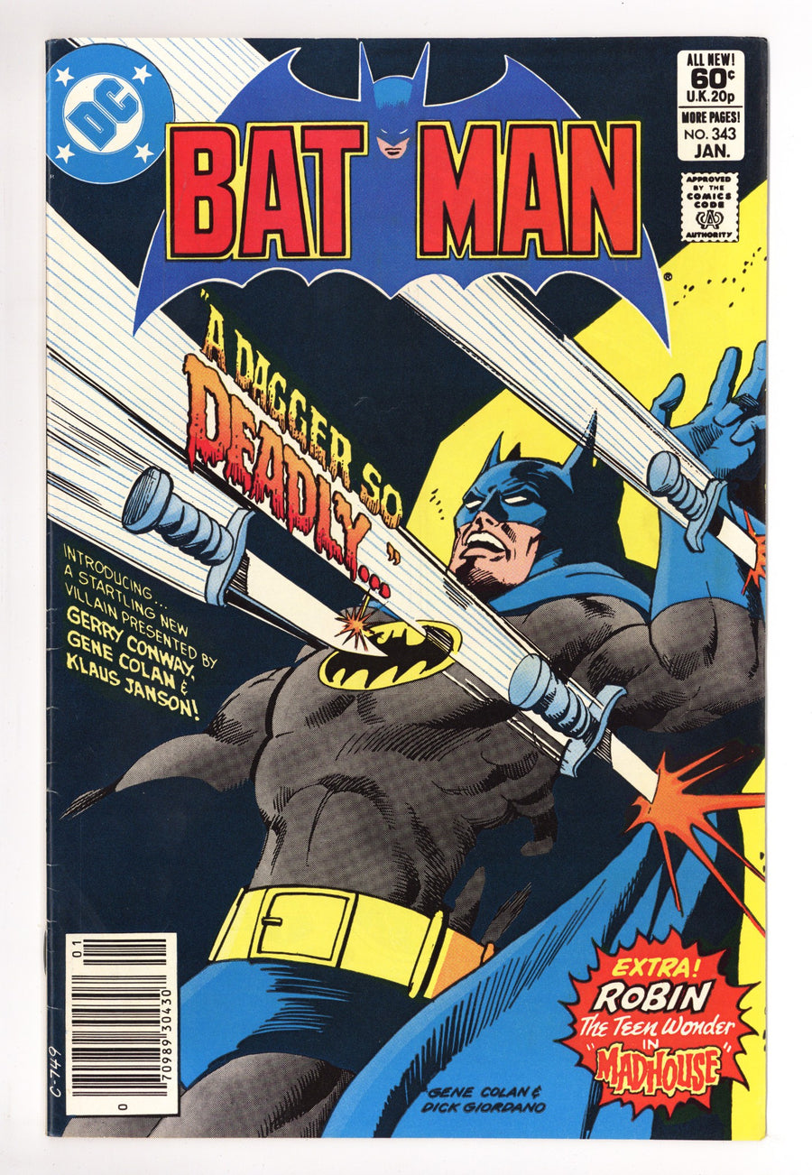 Batman Vol 1 343 Mid Grade (1982) Newsstand 