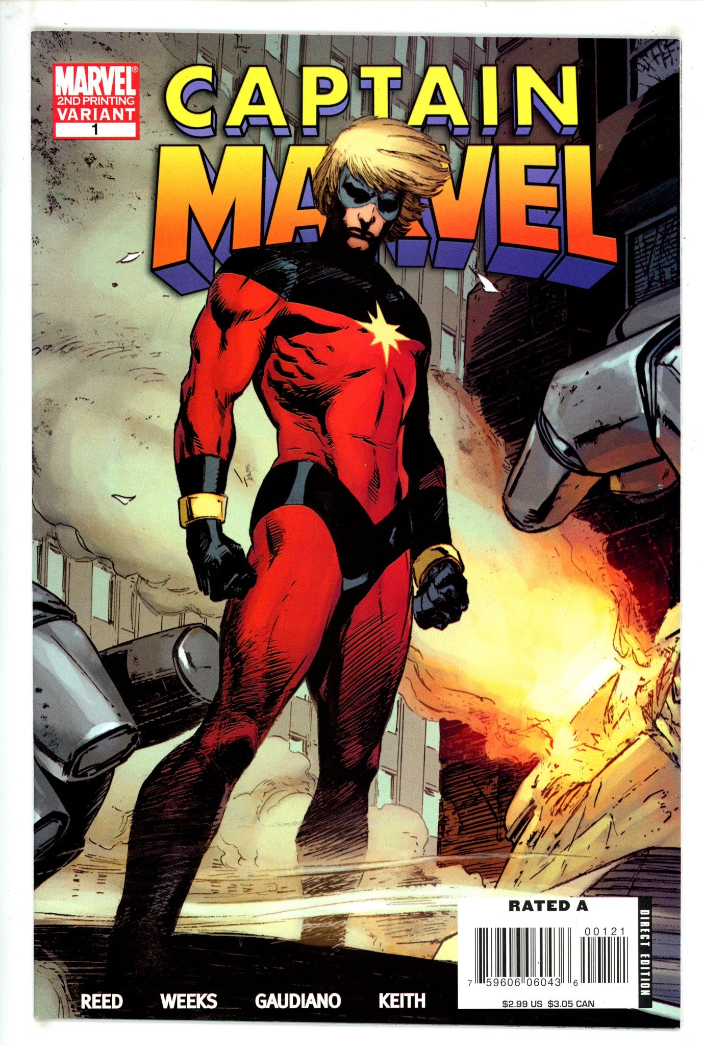 Captain Marvel Vol 7 1 High Grade (2008) 2nd Print 