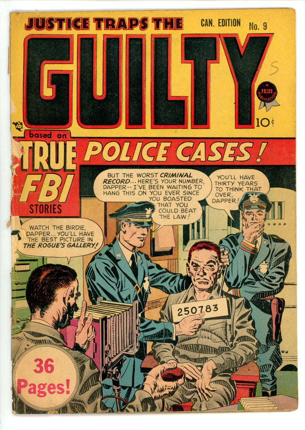 Justice Traps the Guilty Vol 2 3 (9) PR (0.5) (1949) Canadian Edition