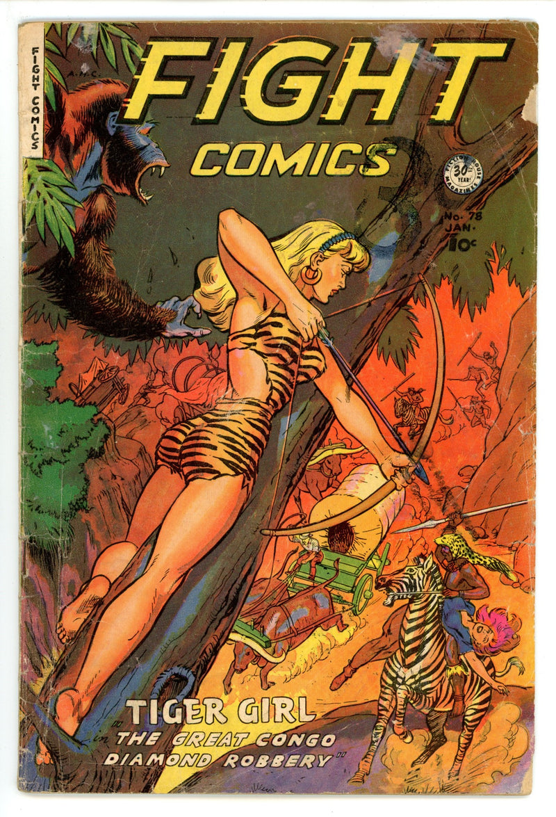 Fight Comics 78 GD/VG (3.0) Interior Cover Taped (1952) 