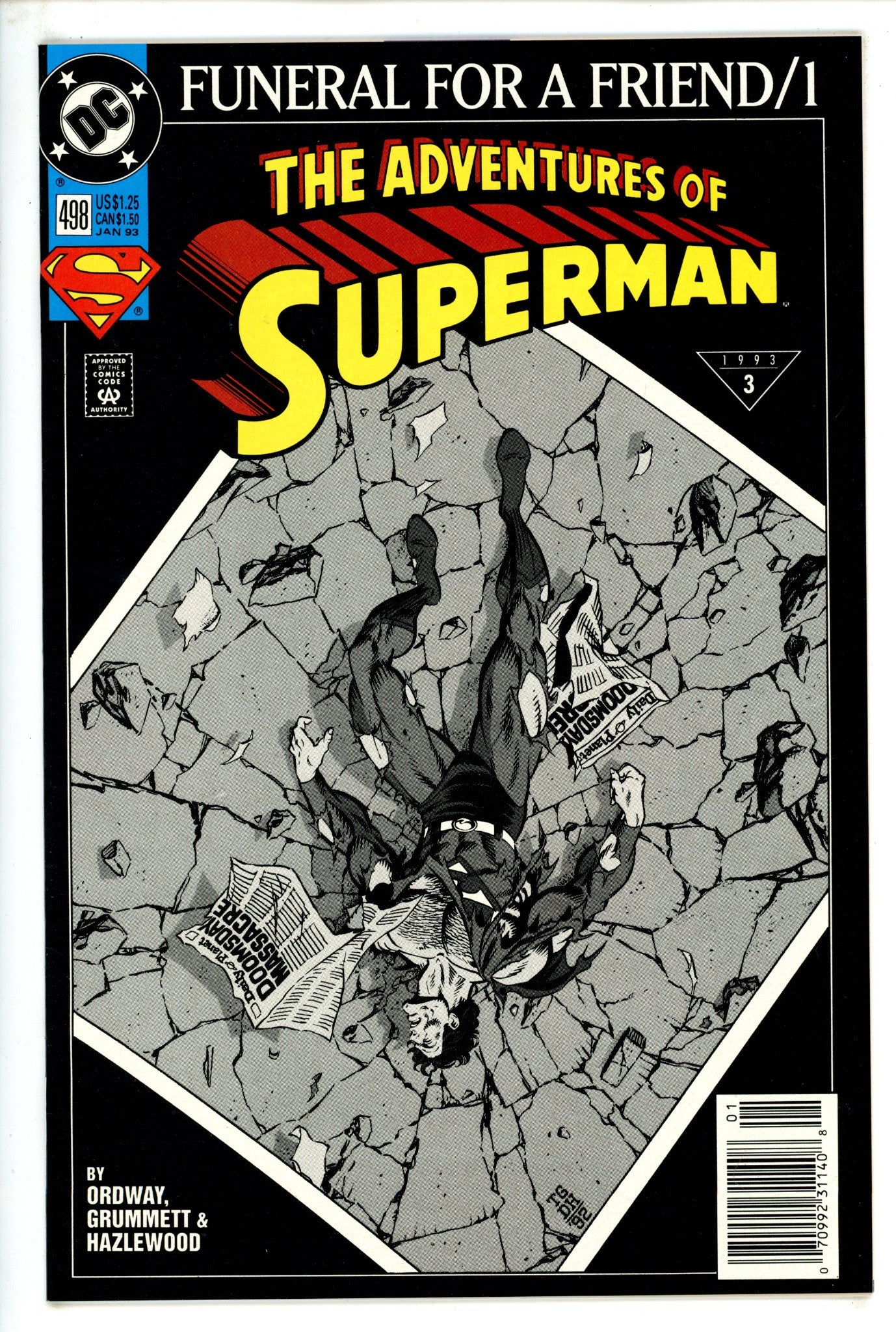 Adventures of Superman Vol 1 498 Newsstand NM (1993)