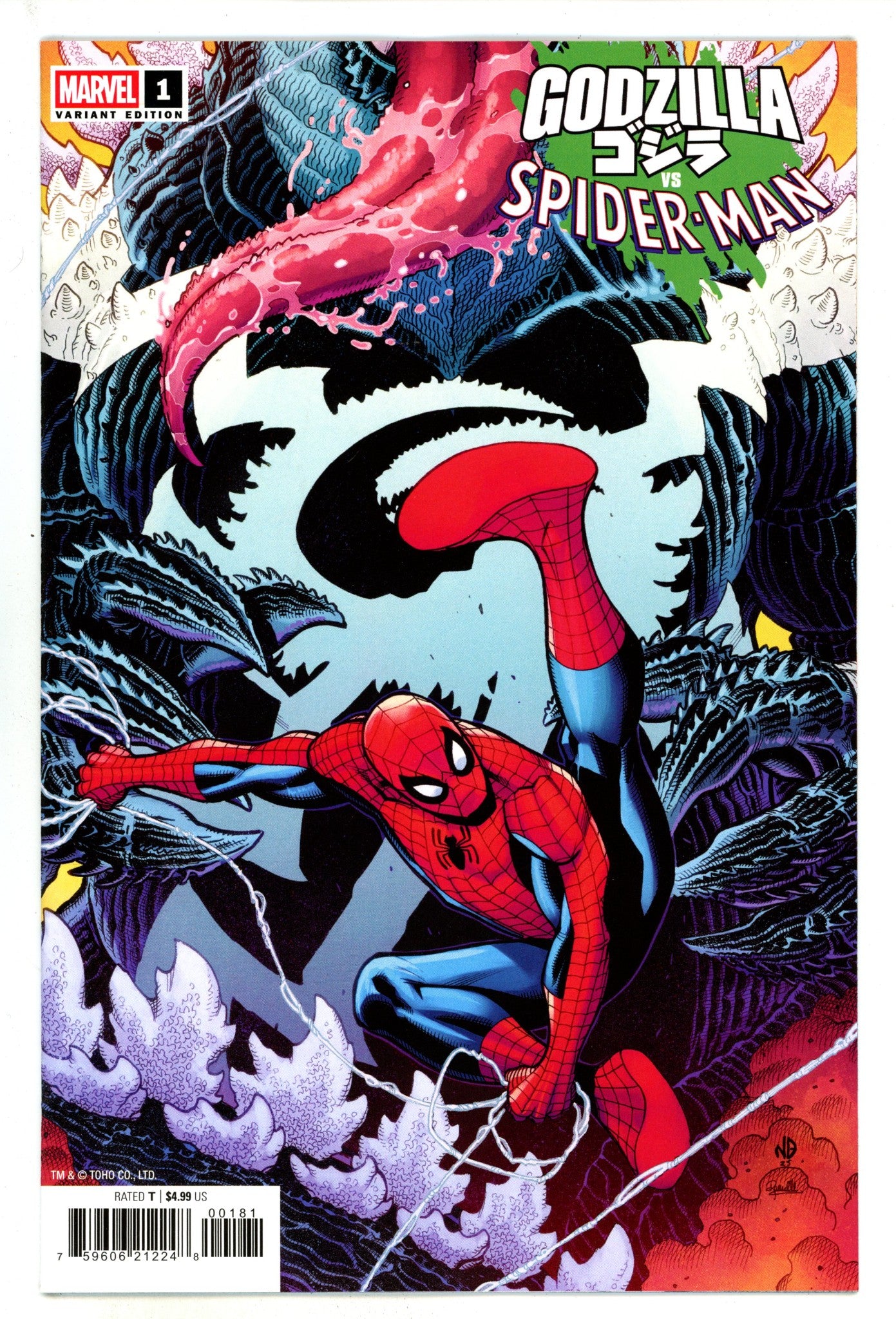 Godzilla Vs. Spider-Man 1 Bradshaw Variant (2025)