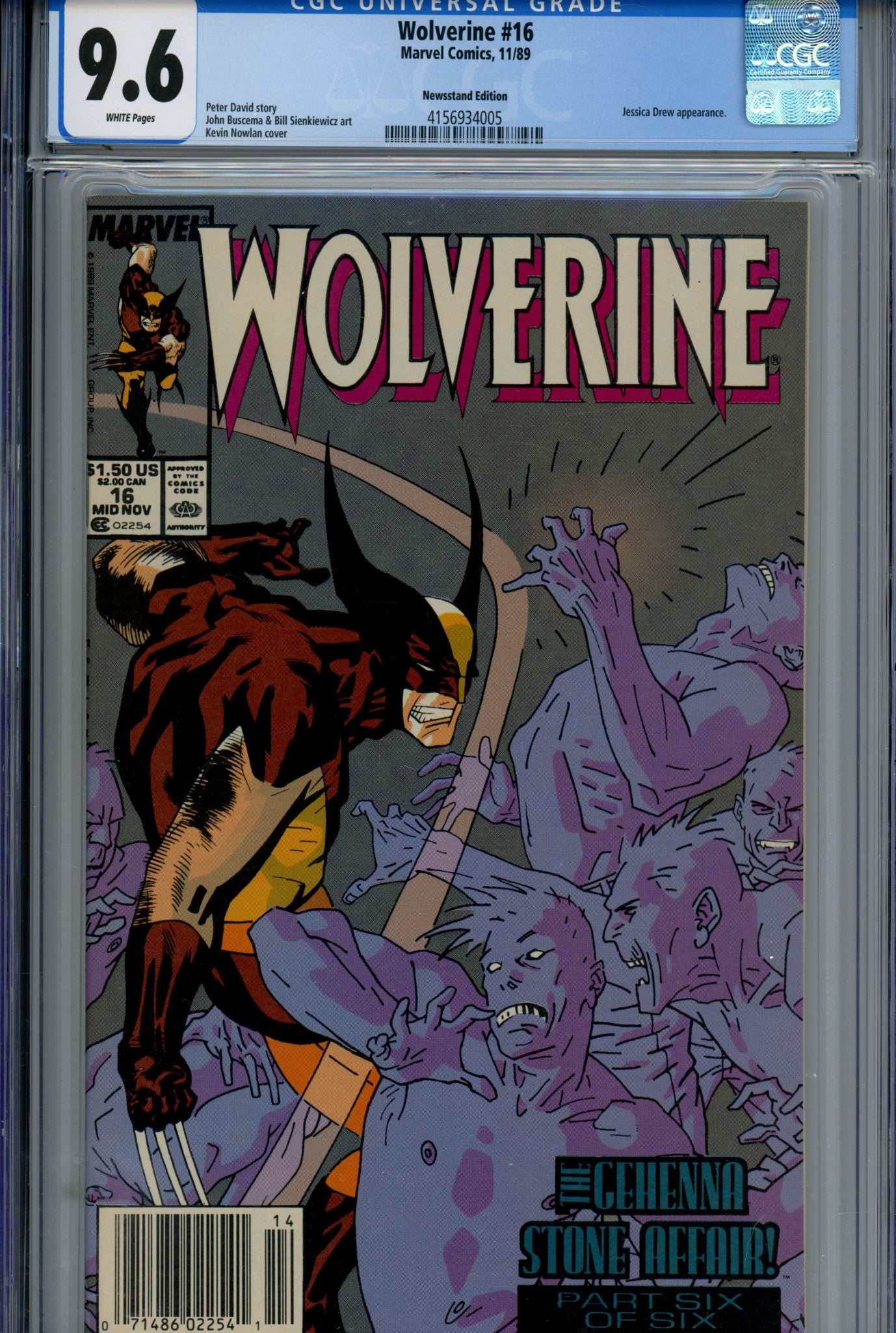 Wolverine Vol 2 16 Newsstand CGC 9.6 (1989)