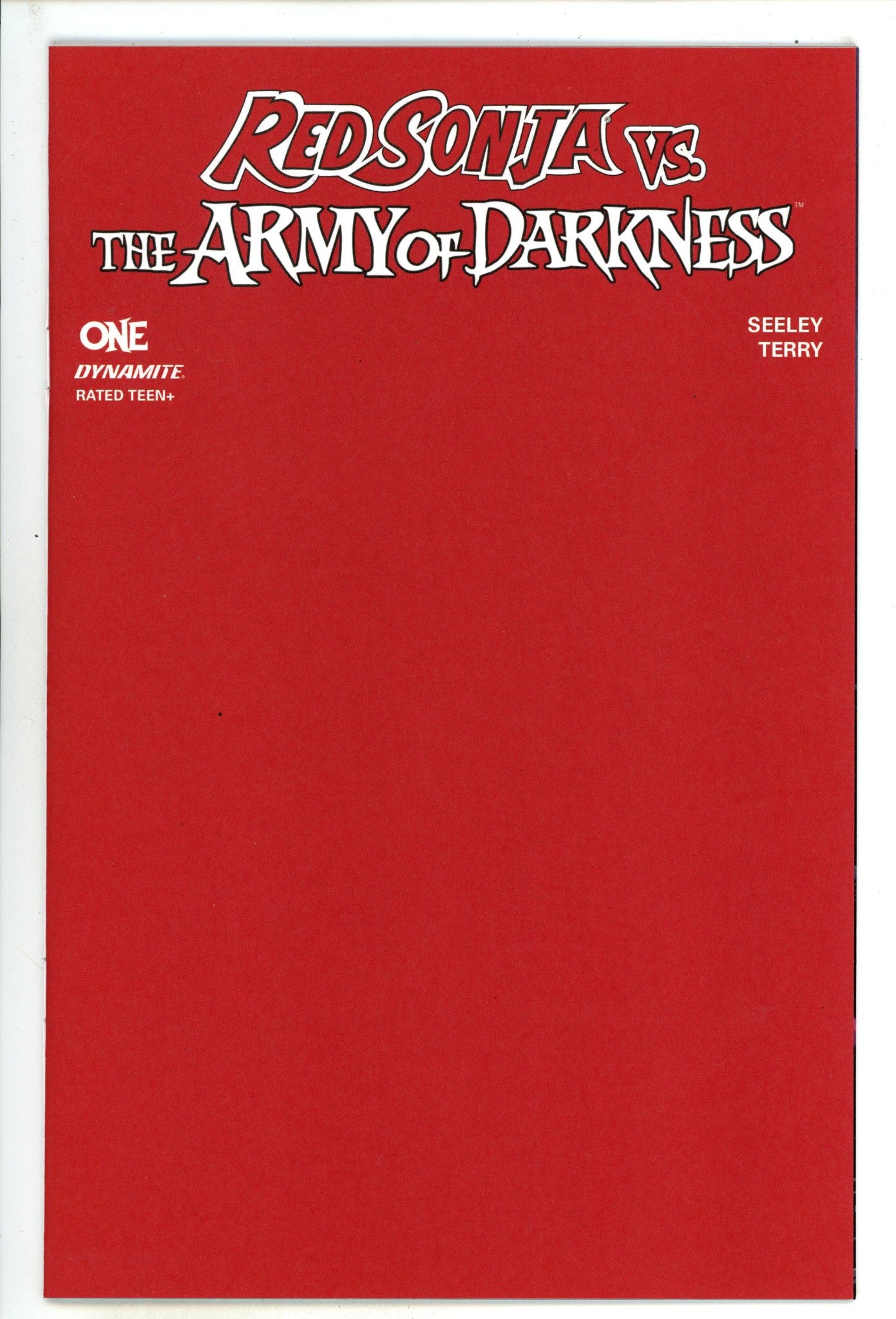Red Sonja Vs Army Of Darkness 1 Red Blank Variant (1900)