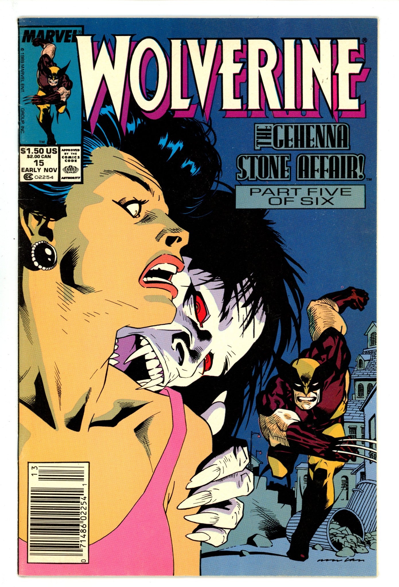 Wolverine Vol 2 15 Mid Grade (1989) Newsstand 