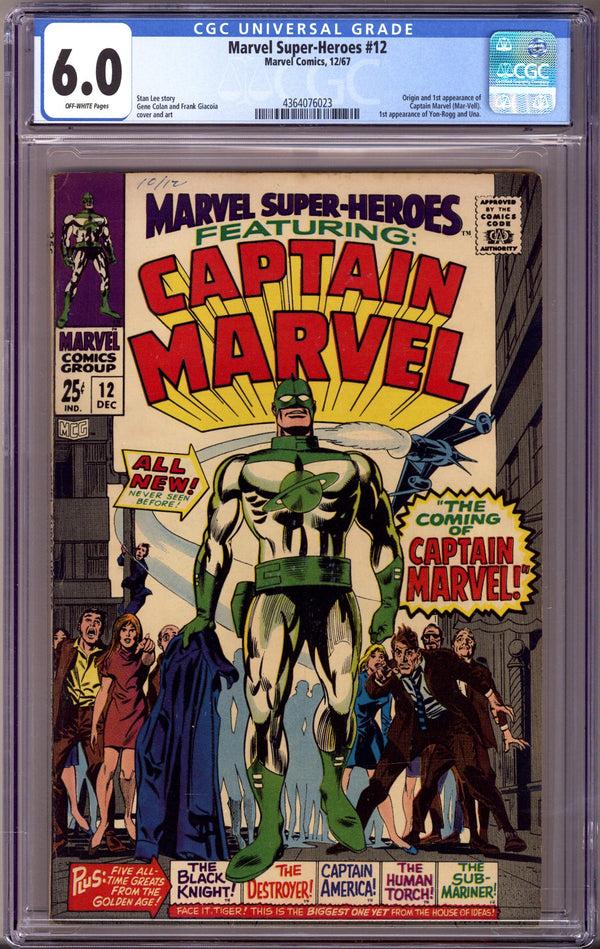 Marvel Super-Heroes Vol 1 12 CGC 6.0 (FN) (1967)