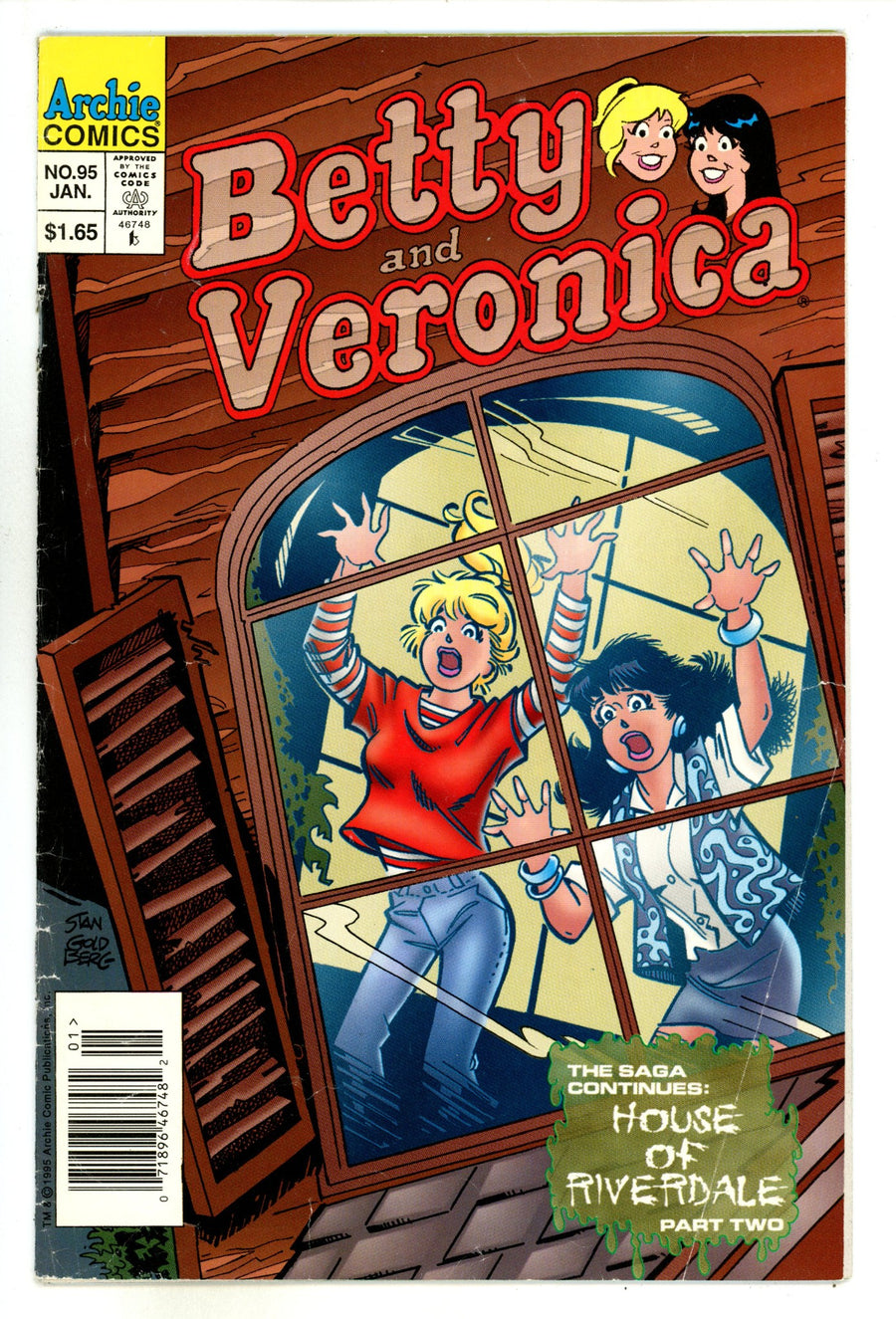 Betty and Veronica Vol 1 95 Very Low Grade (1996) Canadian Price Variant 