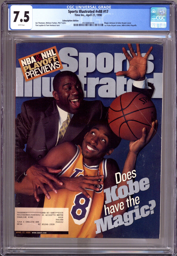 Sports Illustrated Vol 88 17 CGC 7.5 (VF-) (1998) Subscription Variant