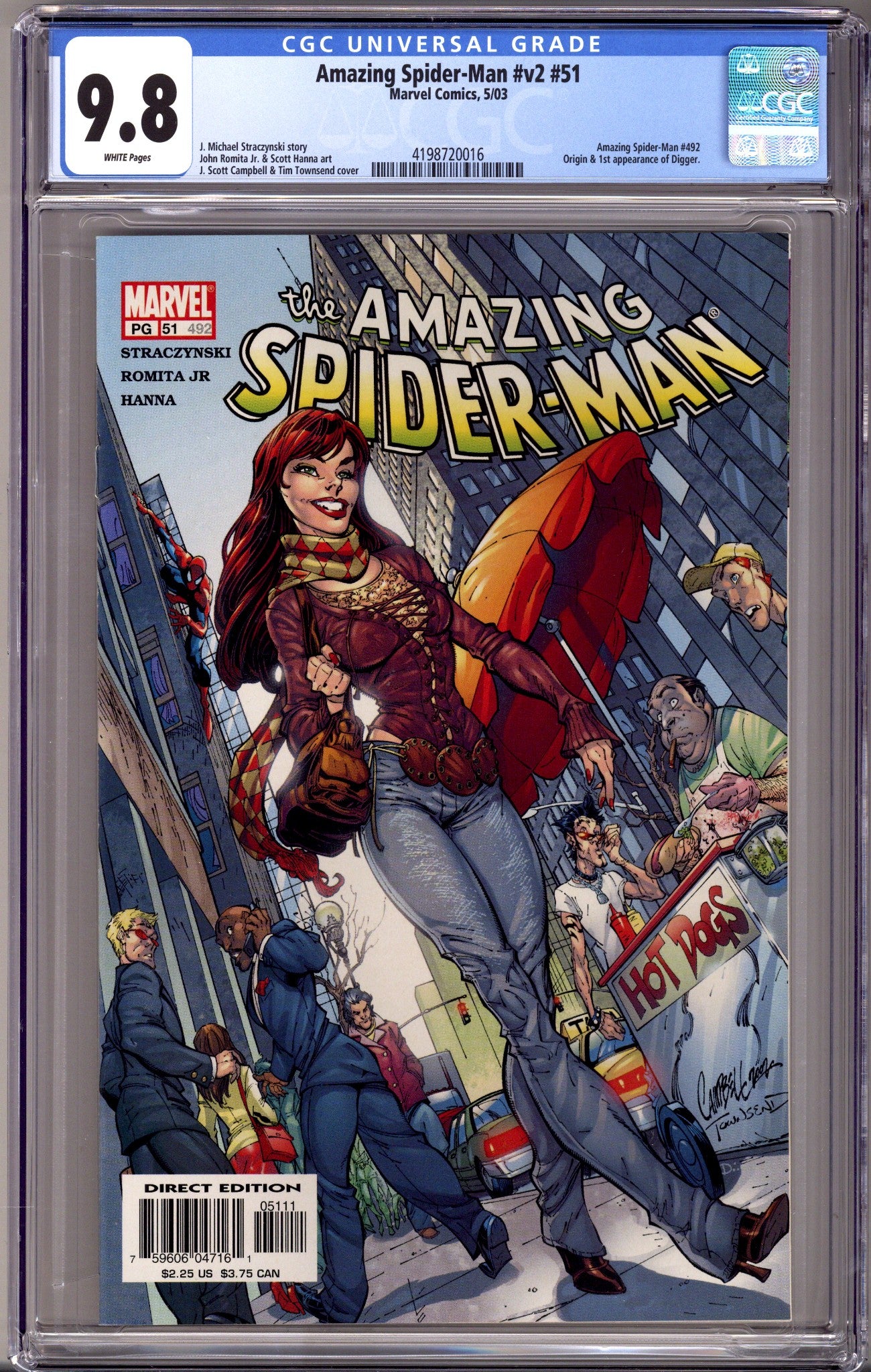 The Amazing Spider-Man Vol 2 51 (492) CGC 9.8 (NM/M) (2003) 