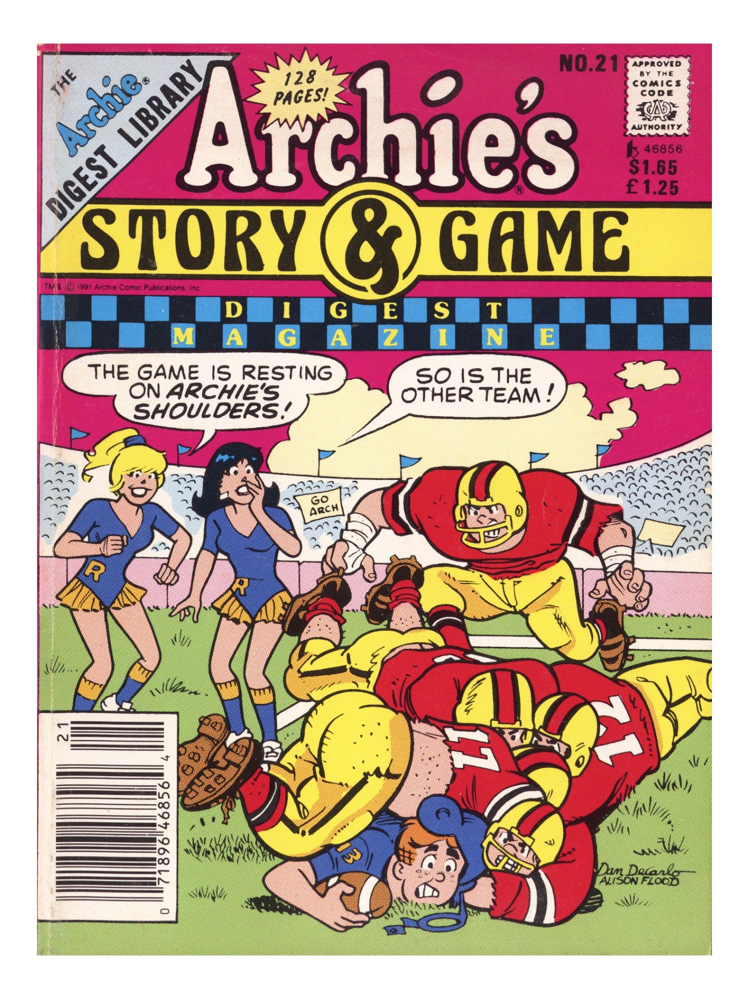 Archie's Story & Game Digest Magazine 21 Mid Grade (1991) Canadian Price Variant 