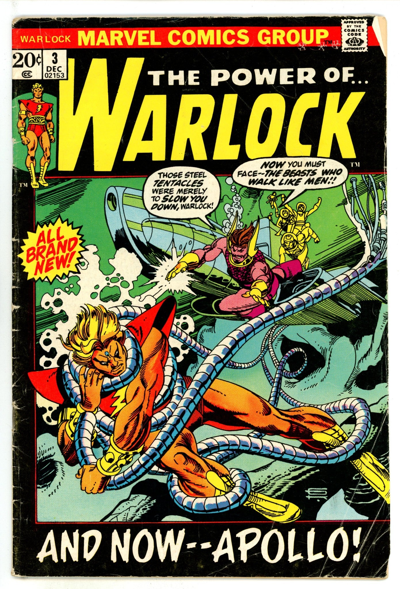 Warlock Vol 1 3 VG- (3.5) (1972) 