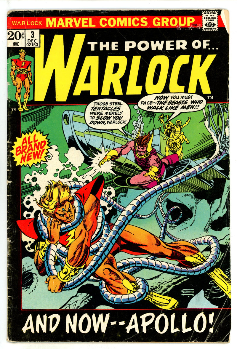 Warlock Vol 1 3 VG- (3.5) (1972) 