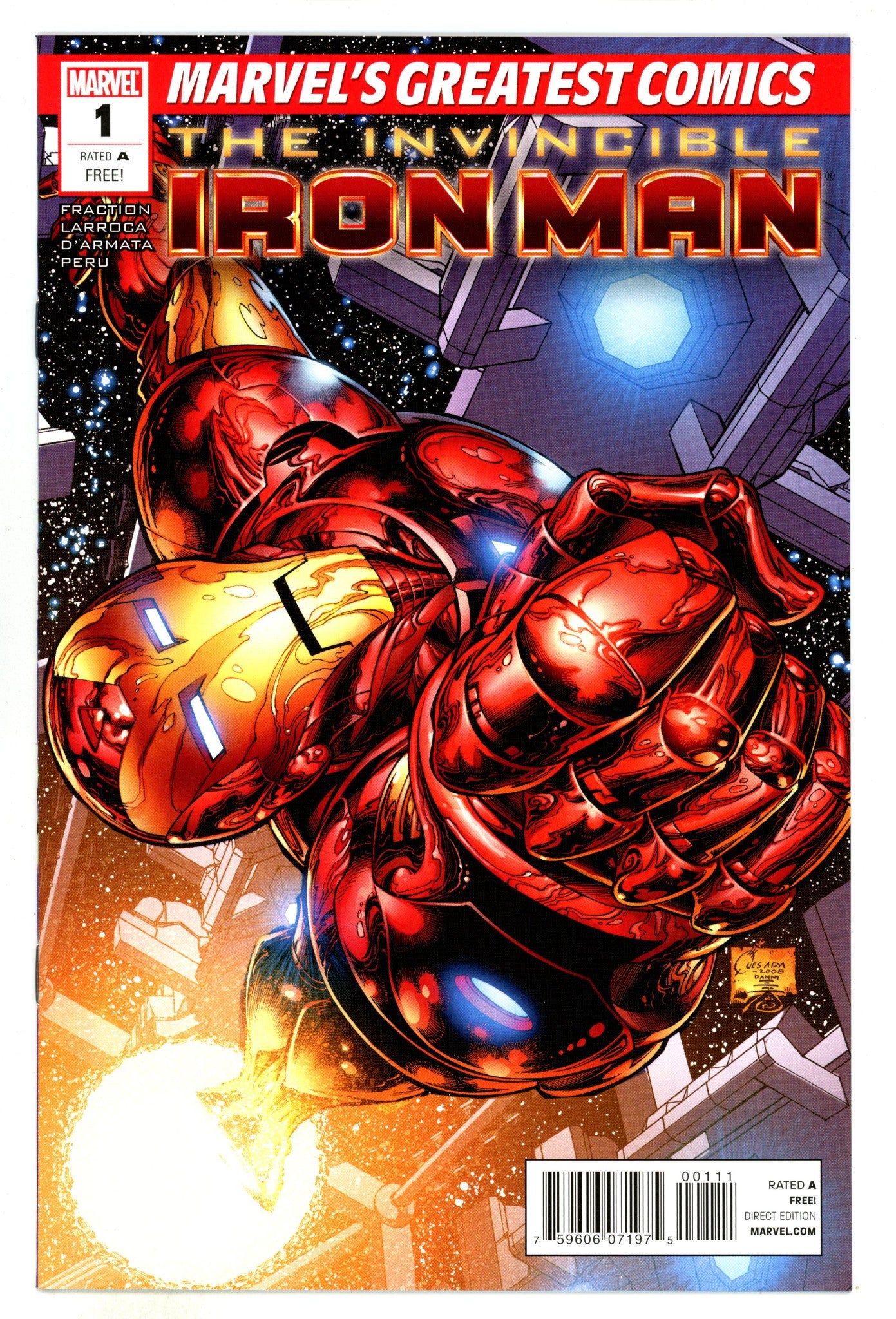 Invincible Iron Man MGC  1  High Grade  (2010)  