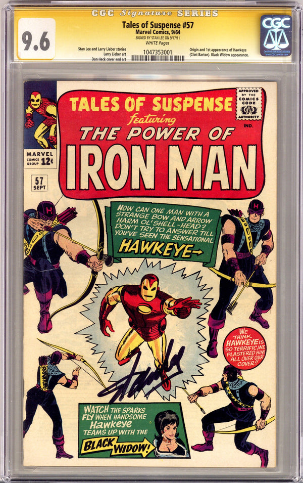 Tales of Suspense Vol 1 57 CGC 9.6 (NM+) (1964) Signed x1 Cover Stan Lee