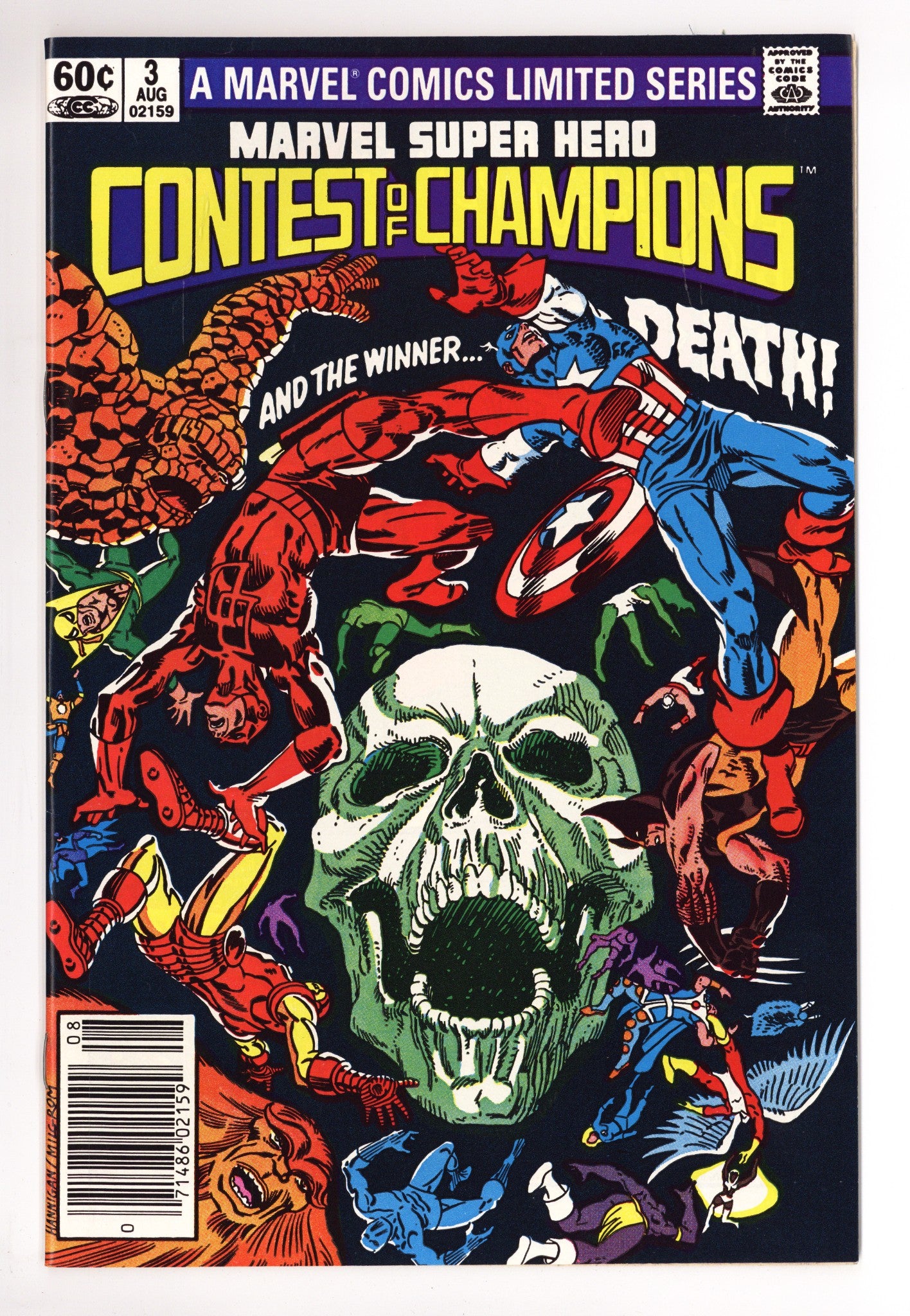 Marvel Super Hero Contest of Champions 3 NM- (9.2) Double Cover (1982) Newsstand 