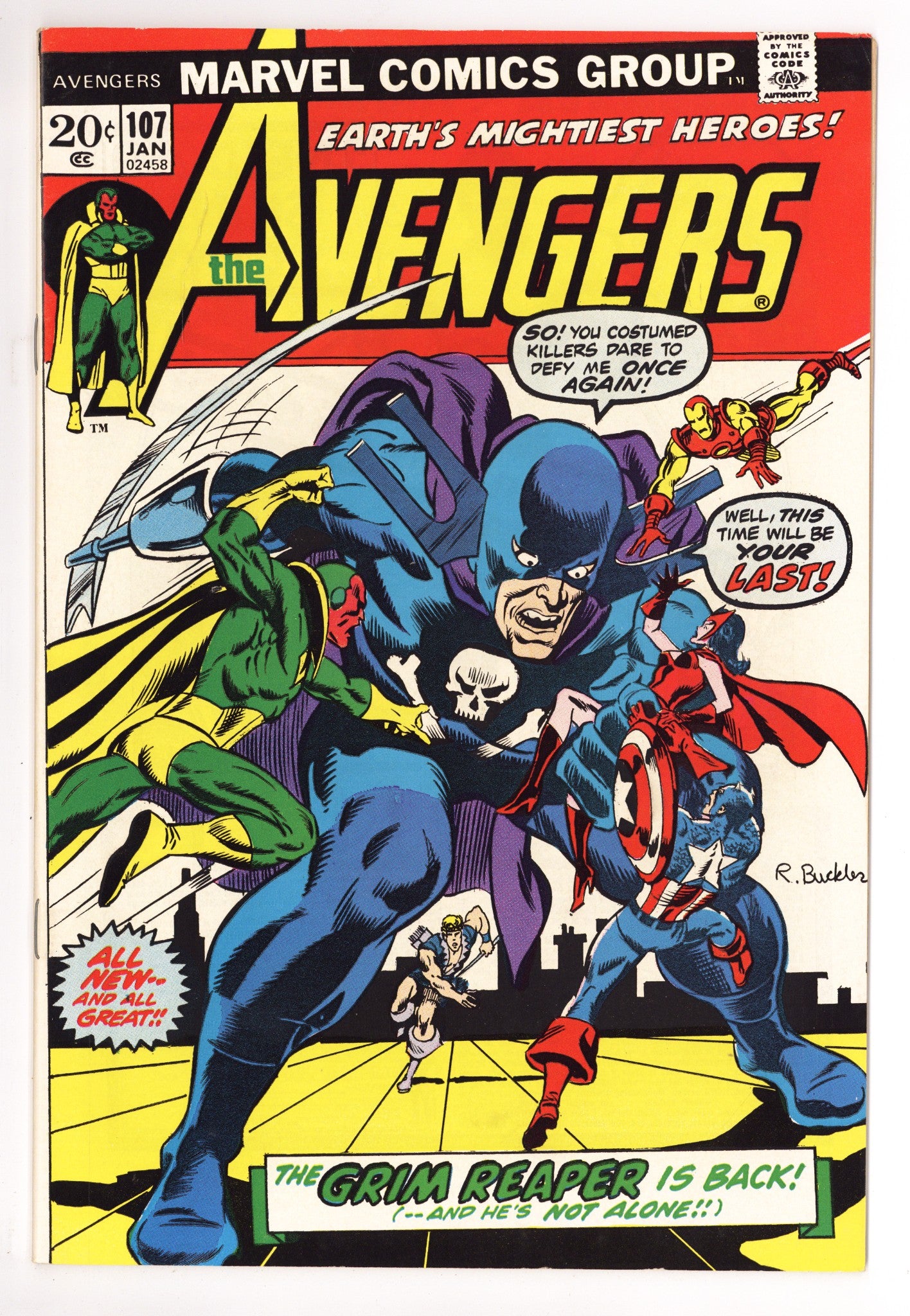 The Avengers Vol 1 107 VF/NM (9.0) (1973) 