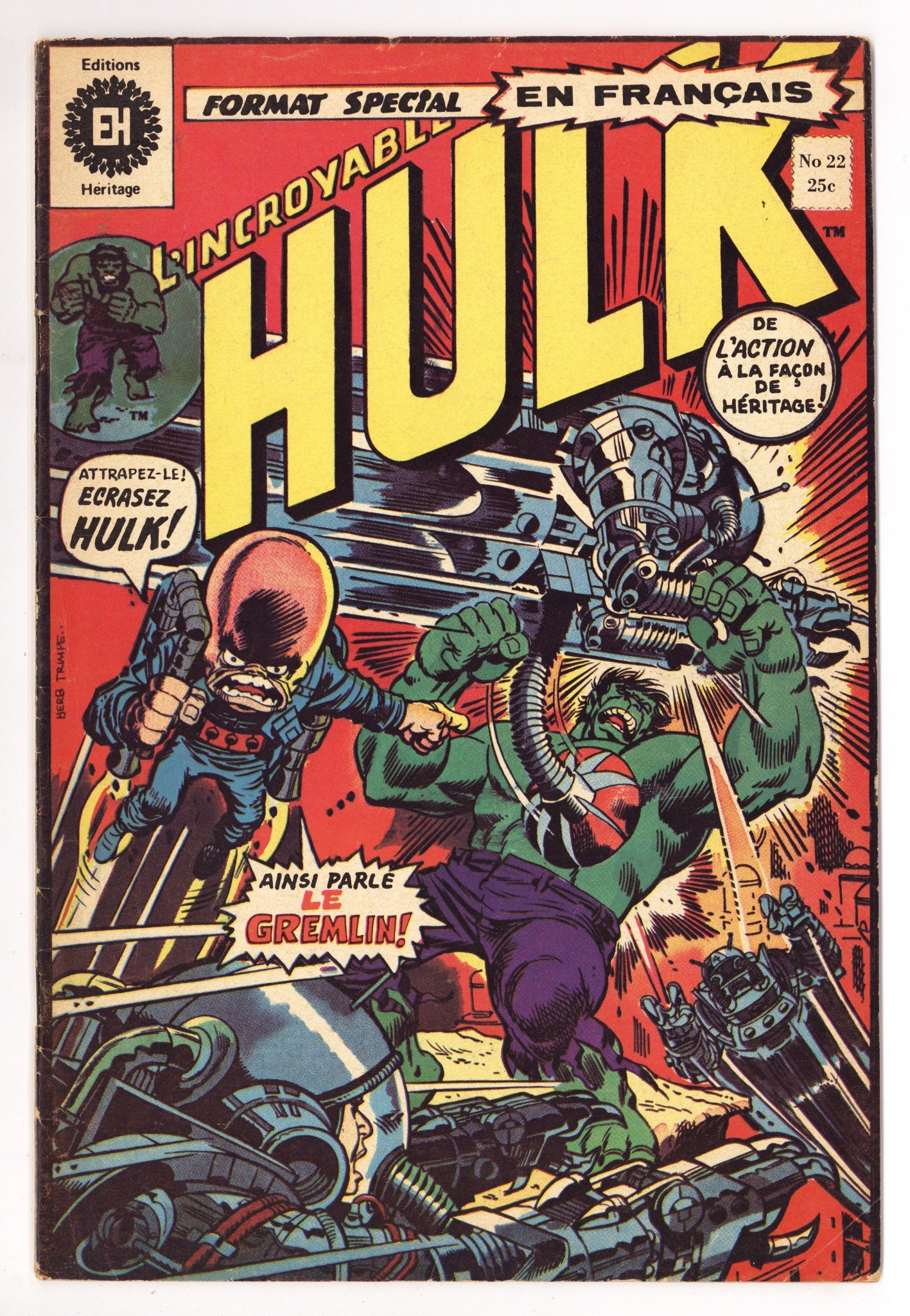 L'Incroyable Hulk 22 VG/FN (5.0) (1973) 