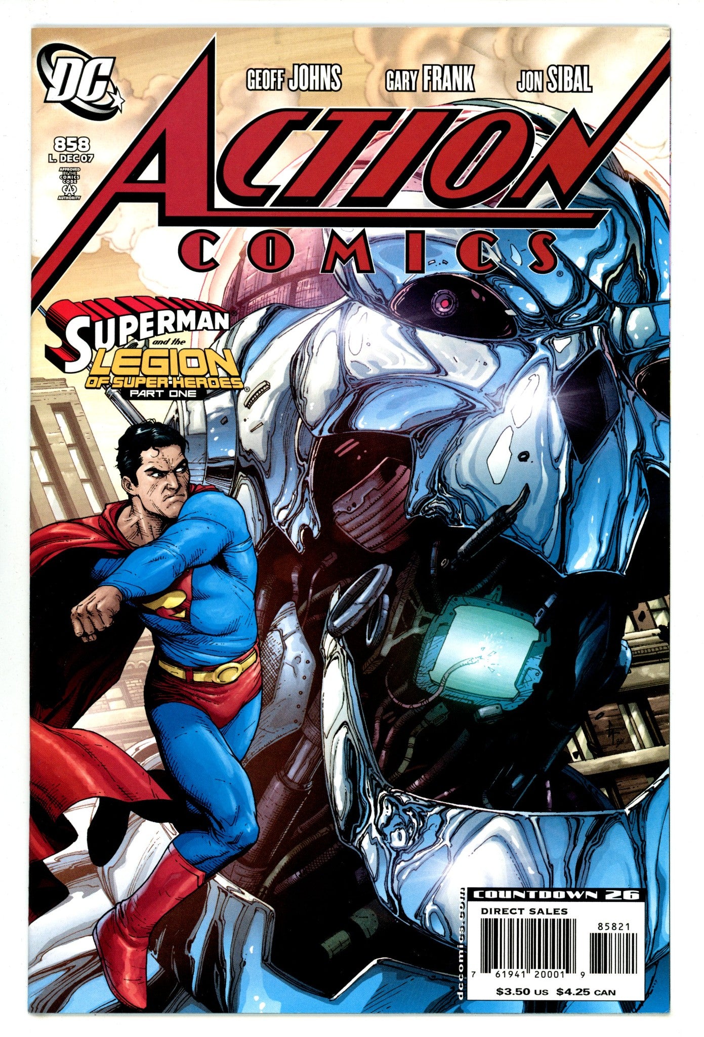 Action Comics Vol 1 858 Mid Grade (2007) Frank Incentive Variant 