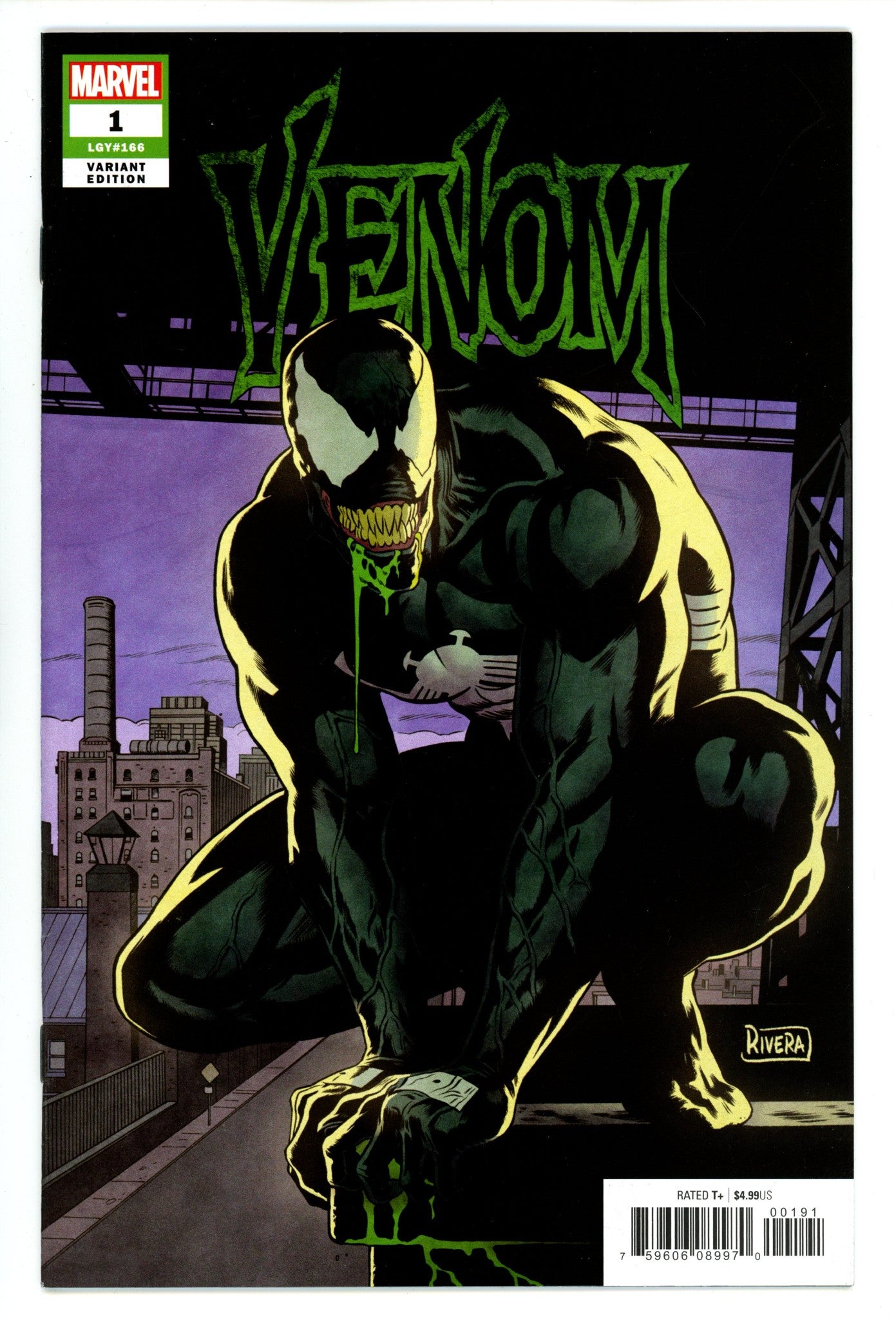 Venom Vol 4 1 (166) NM- (9.2) (2018) Rivera Incentive Variant 