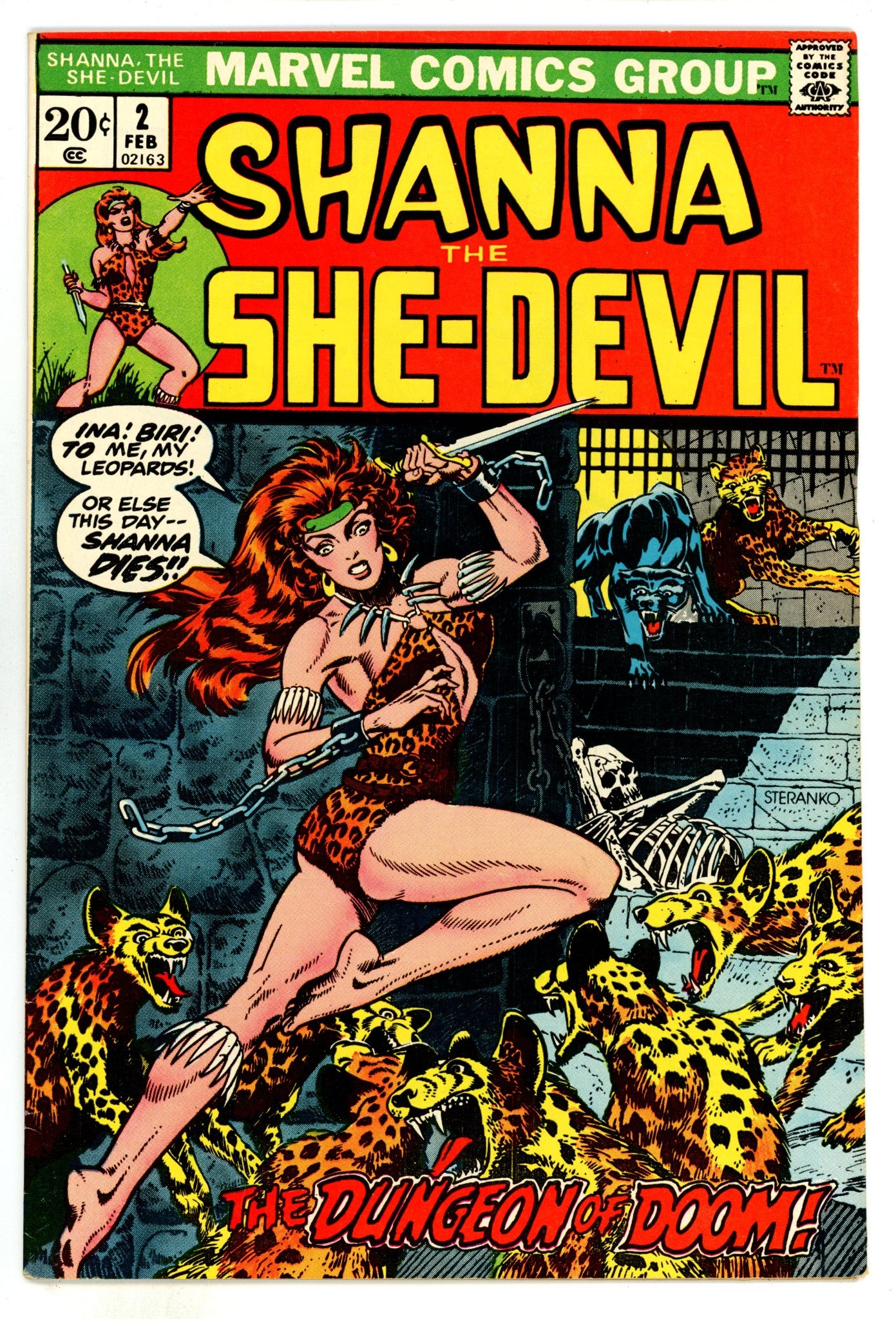 Shanna, the She-Devil Vol 1 2 VF (8.0) (1973) 