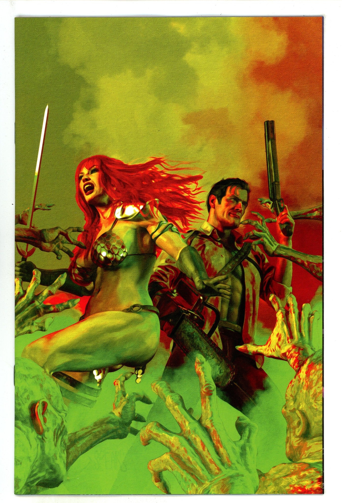 Red Sonja Vs Army Of Darkness 1 Spears Green Virgin Incentive Variant (1900)
