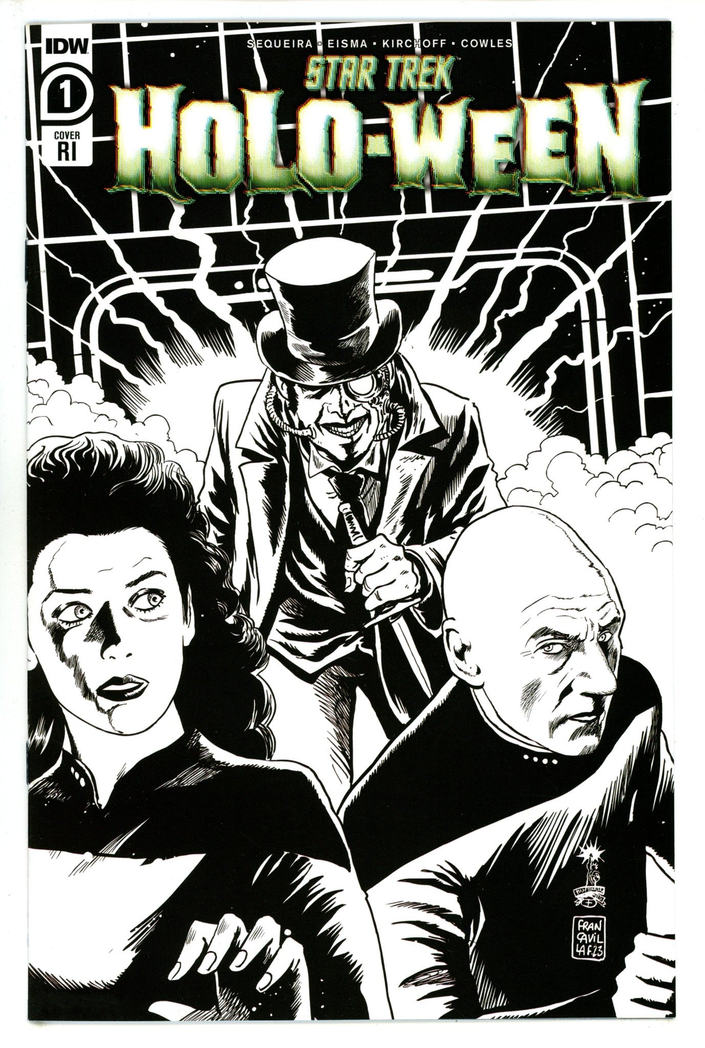 Star Trek: Holo-Ween 1 Francavilla B&W Incentive Variant VF/NM (2023)