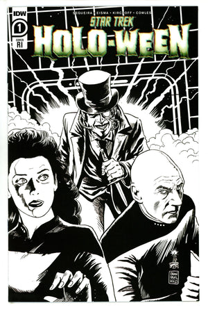 Star Trek: Holo-Ween 1 Francavilla B&W Incentive Variant VF/NM (2023)