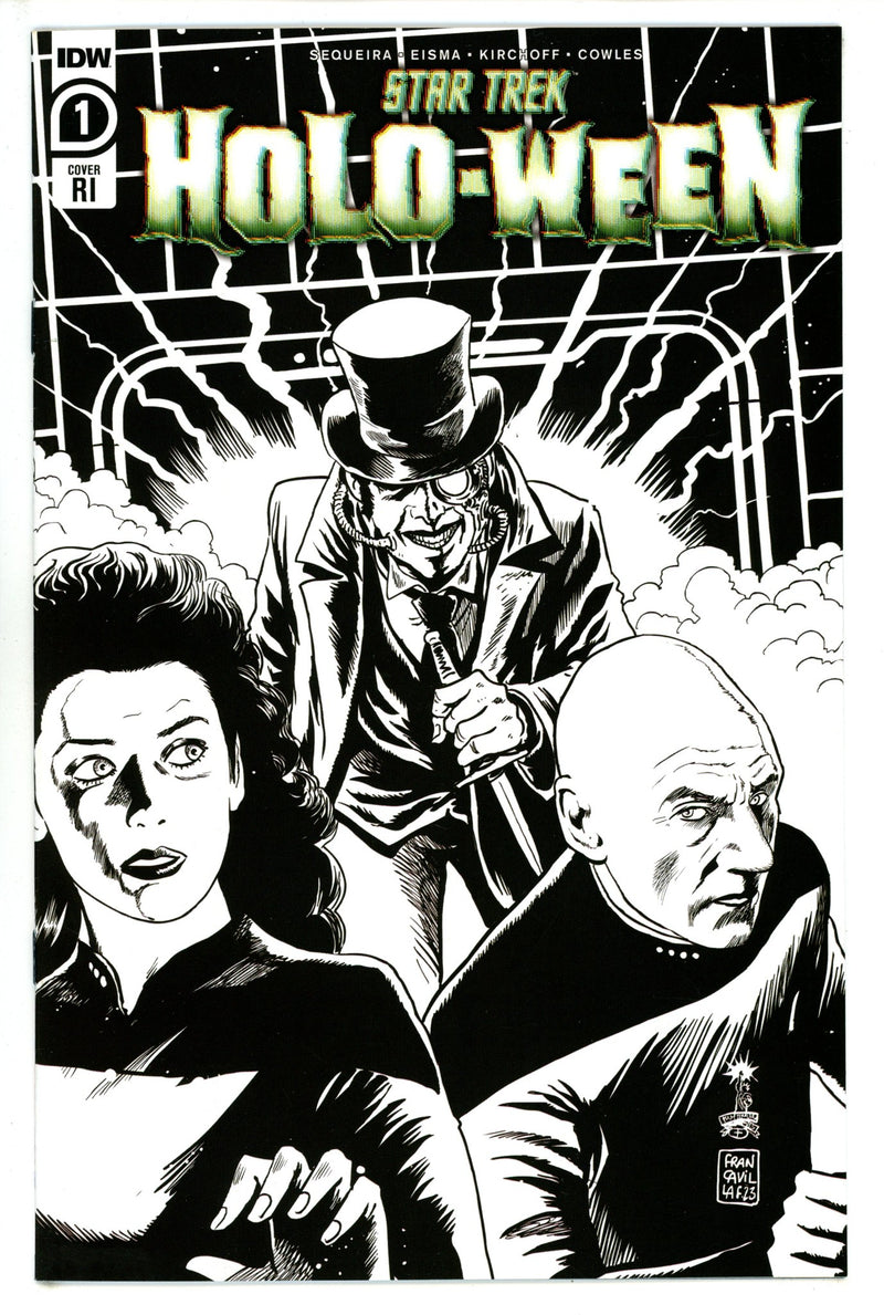 Star Trek: Holo-Ween 1 Francavilla B&W Incentive Variant VF/NM (2023)