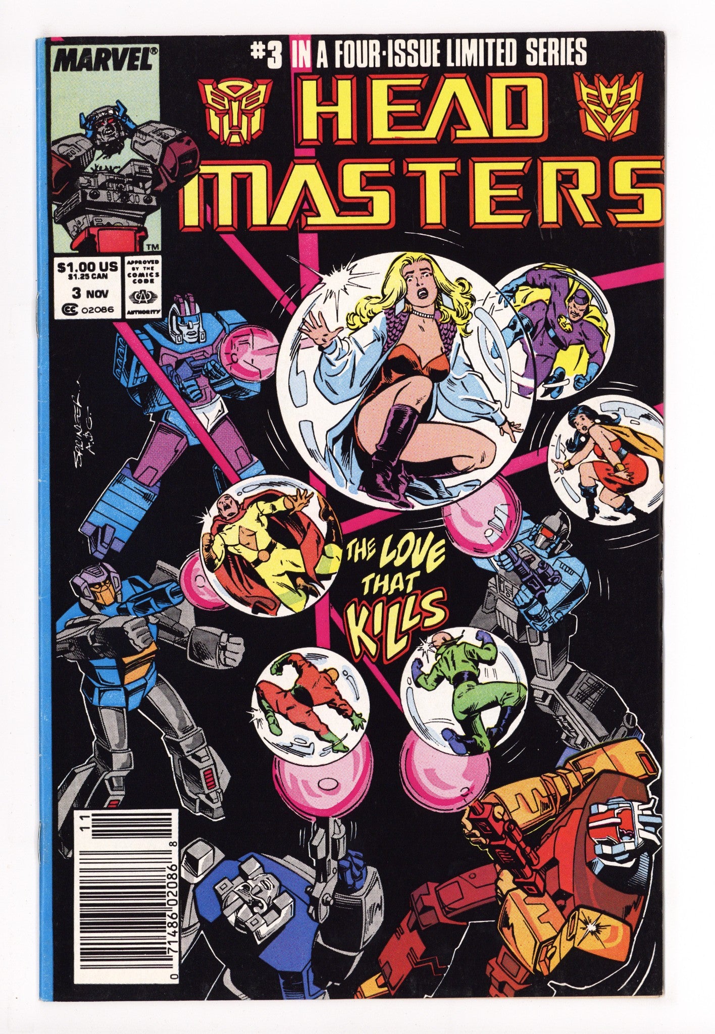 The Transformers: Headmasters 3 Mid Grade (1987) Newsstand 