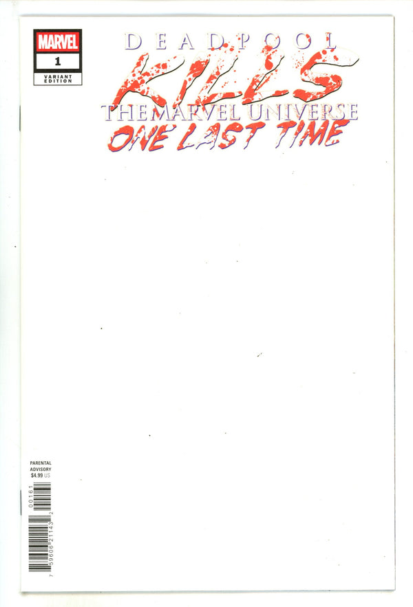 Deadpool Kills The Marvel Universe One Last Time 1 Bardin Blank Variant (2025)