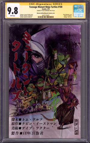 Teenage Mutant Ninja Turtles Vol 5 100 CGC 9.8 (NM/M) Mexican Edition  (2024) Momoko Virgin   Exclusive Variant  Signed x1 Cover Peach Momoko