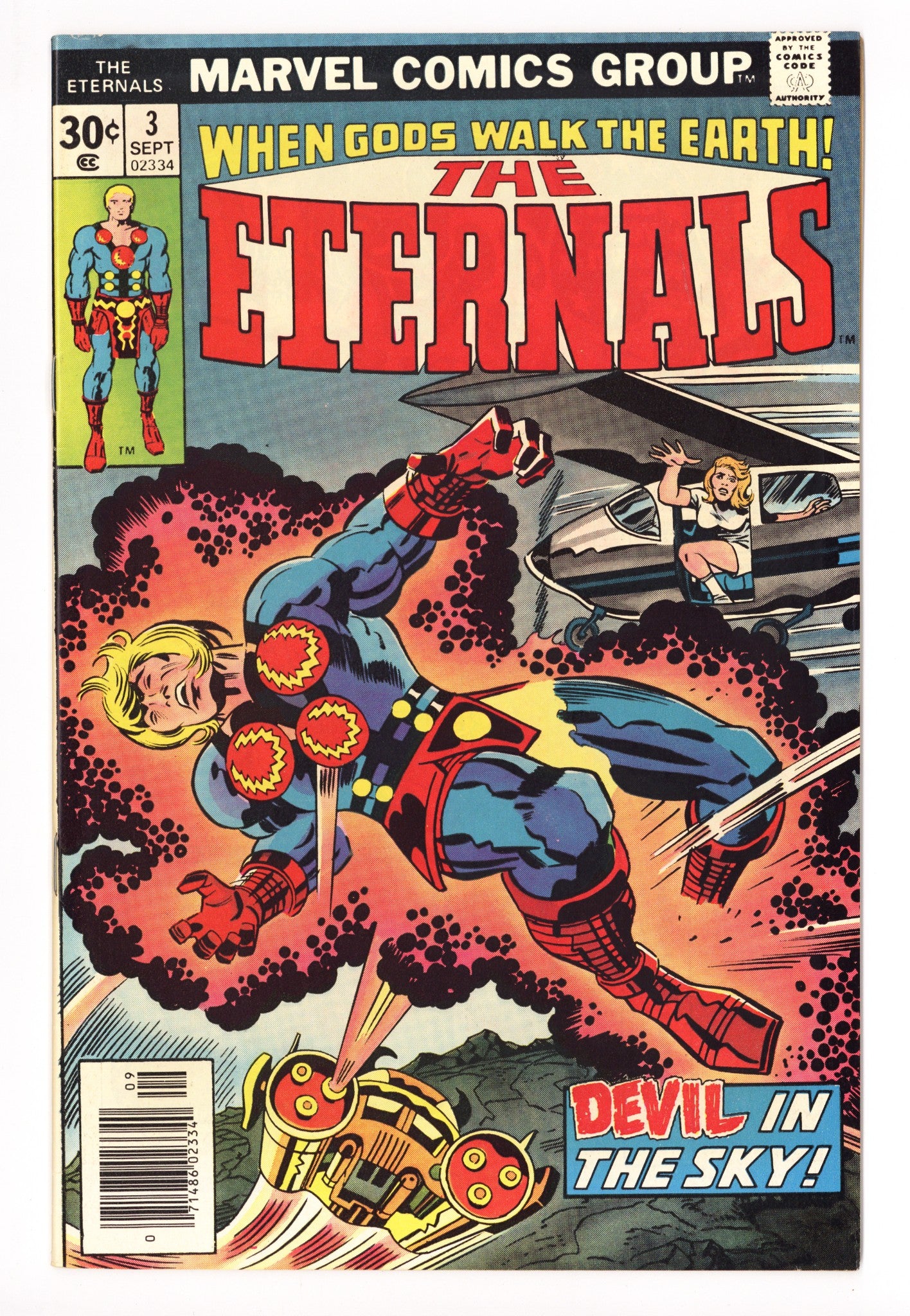 The Eternals Vol 1 3 VF+ (8.5) (1976) 